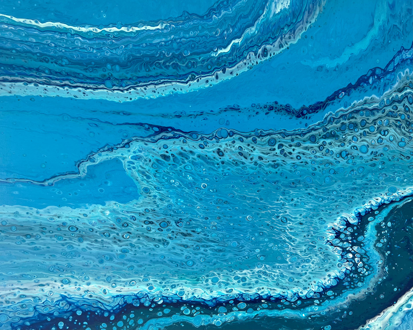 Ocean Twist | 152x61.5cm Original Abstract Painting by Angela Roskell