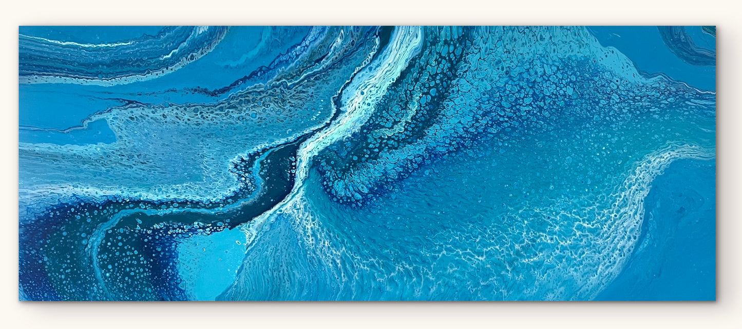Ocean Twist | 152x61.5cm Original Abstract Painting by Angela Roskell