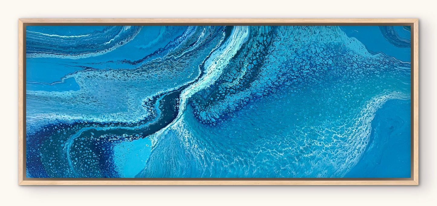 Ocean Twist | 152x61.5cm Original Abstract Painting by Angela Roskell