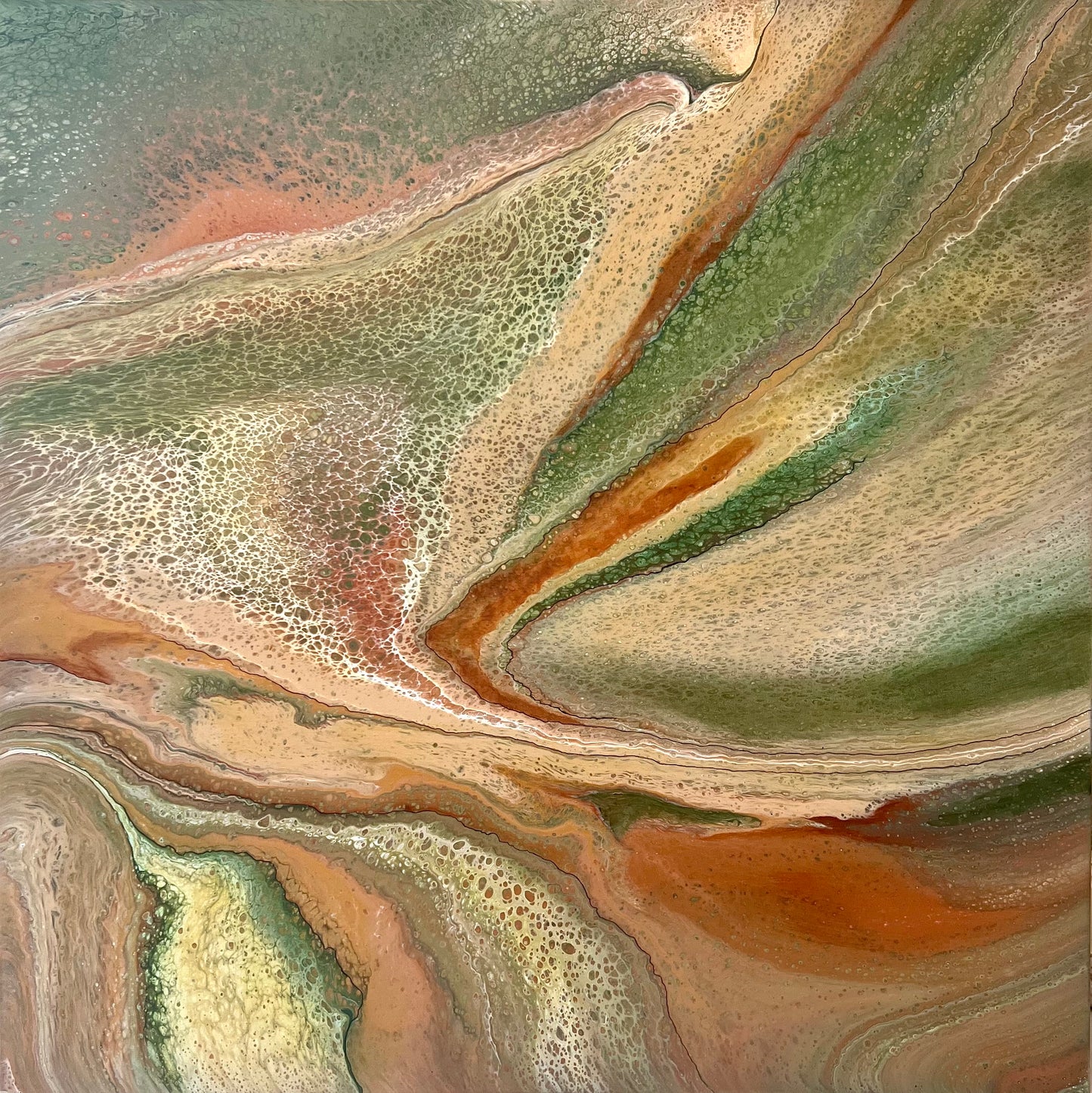 Mineral Range | 92x92cm Original Artwork by Angela Roskell