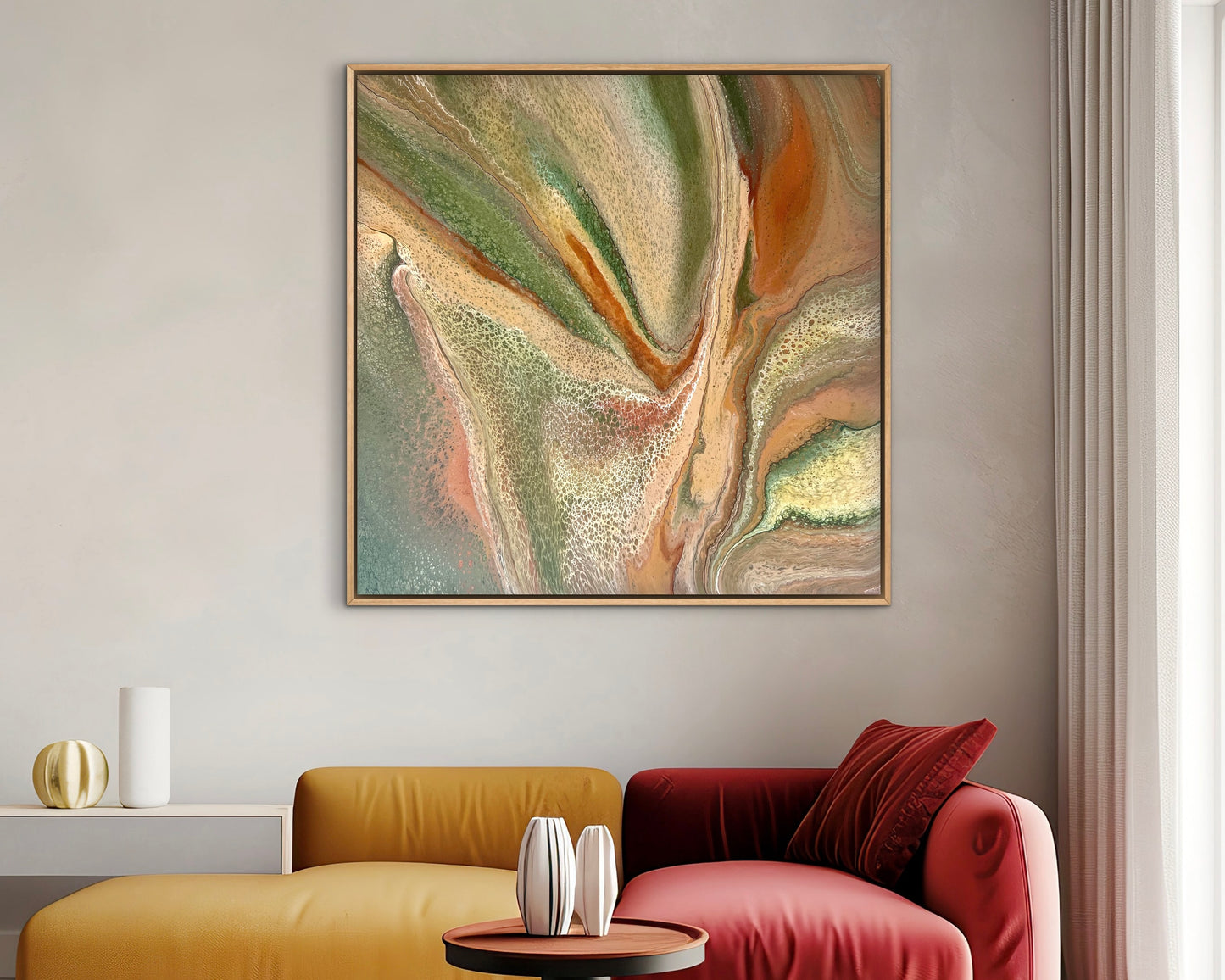 Mineral Range | 92x92cm Original Artwork by Angela Roskell
