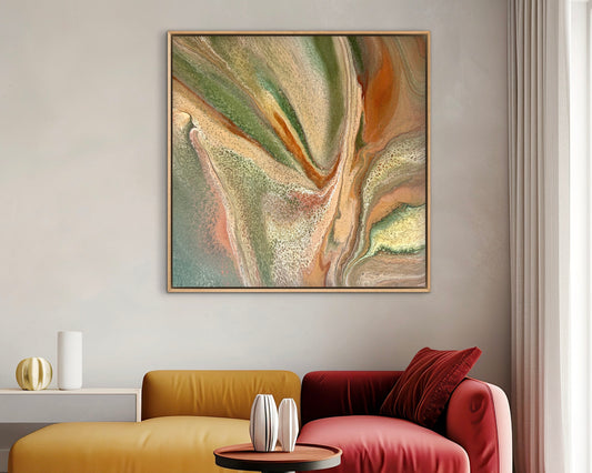 Mineral Range | 92x92cm Original Artwork by Angela Roskell