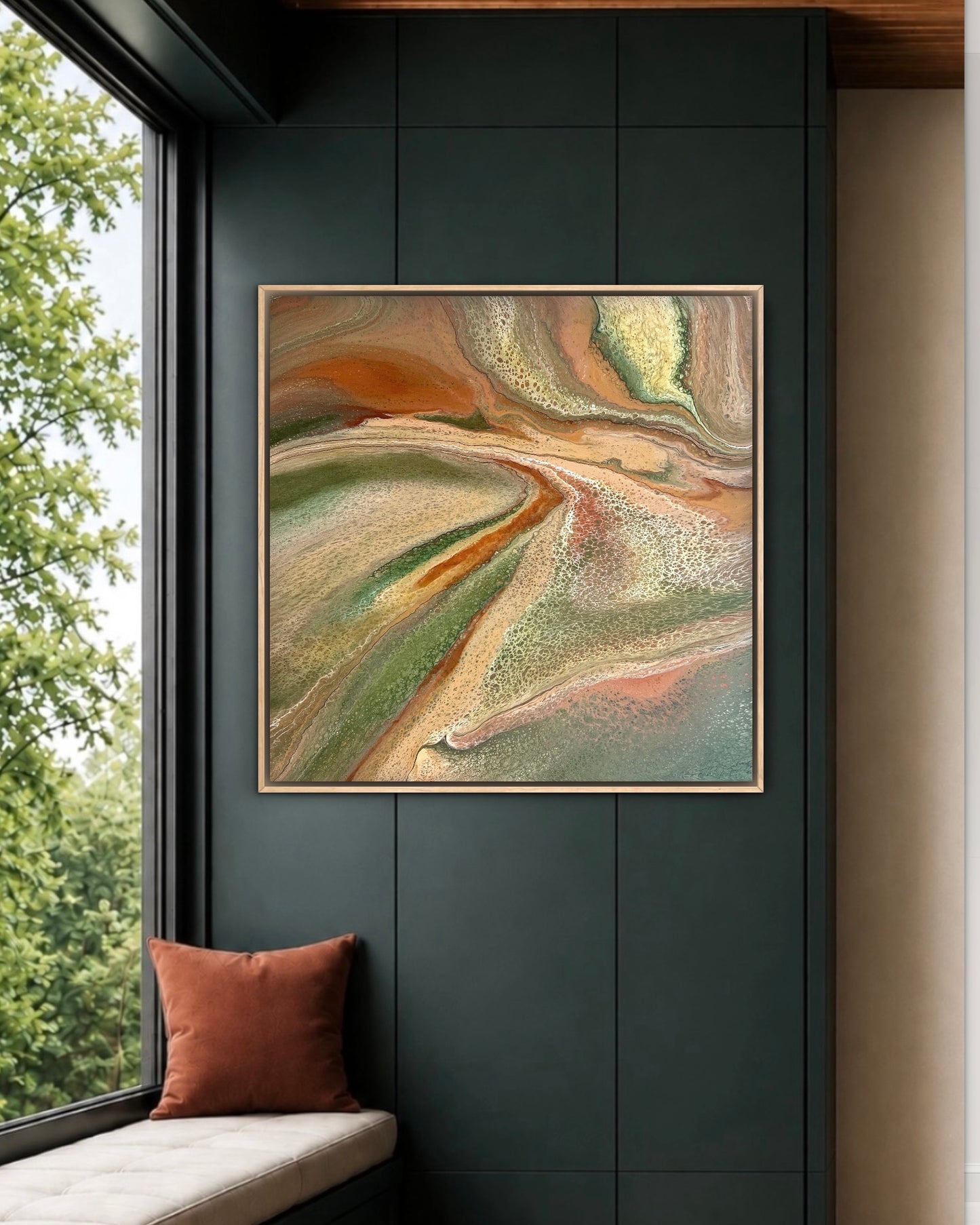 Mineral Range | 92x92cm Original Artwork by Angela Roskell