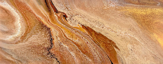 Burnished Land | 152x61.5cm Original Abstract Painting by Angela Roskell