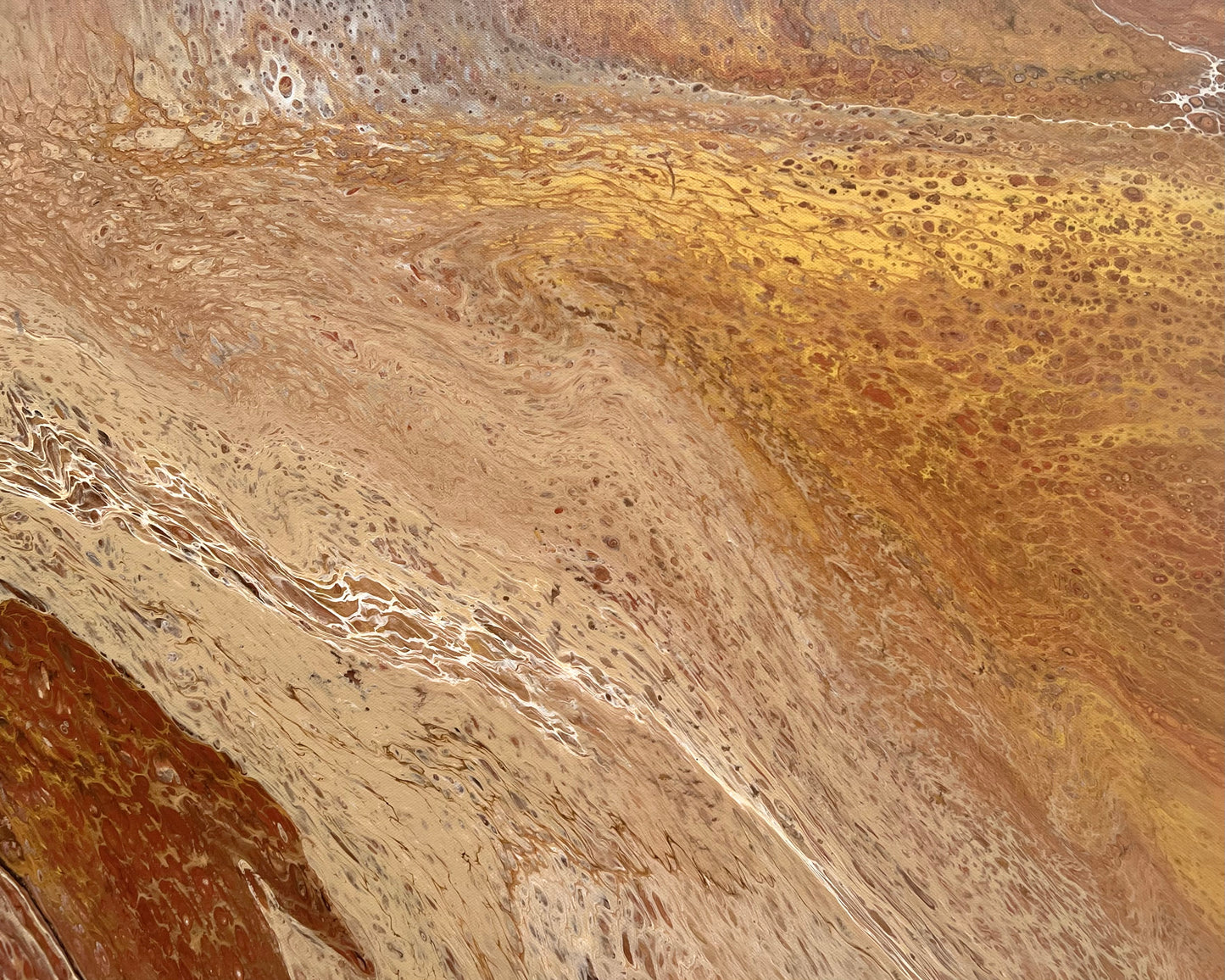 Burnished Land | 152x61.5cm Original Abstract Painting by Angela Roskell