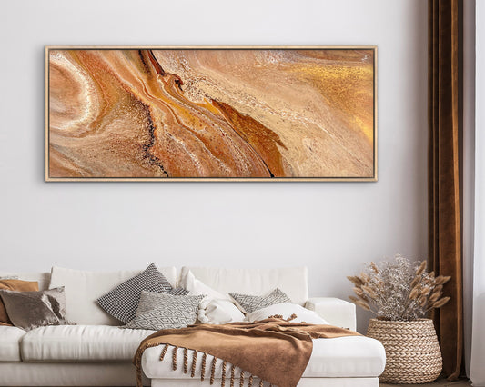 Burnished Land | 152x61.5cm Original Abstract Painting by Angela Roskell