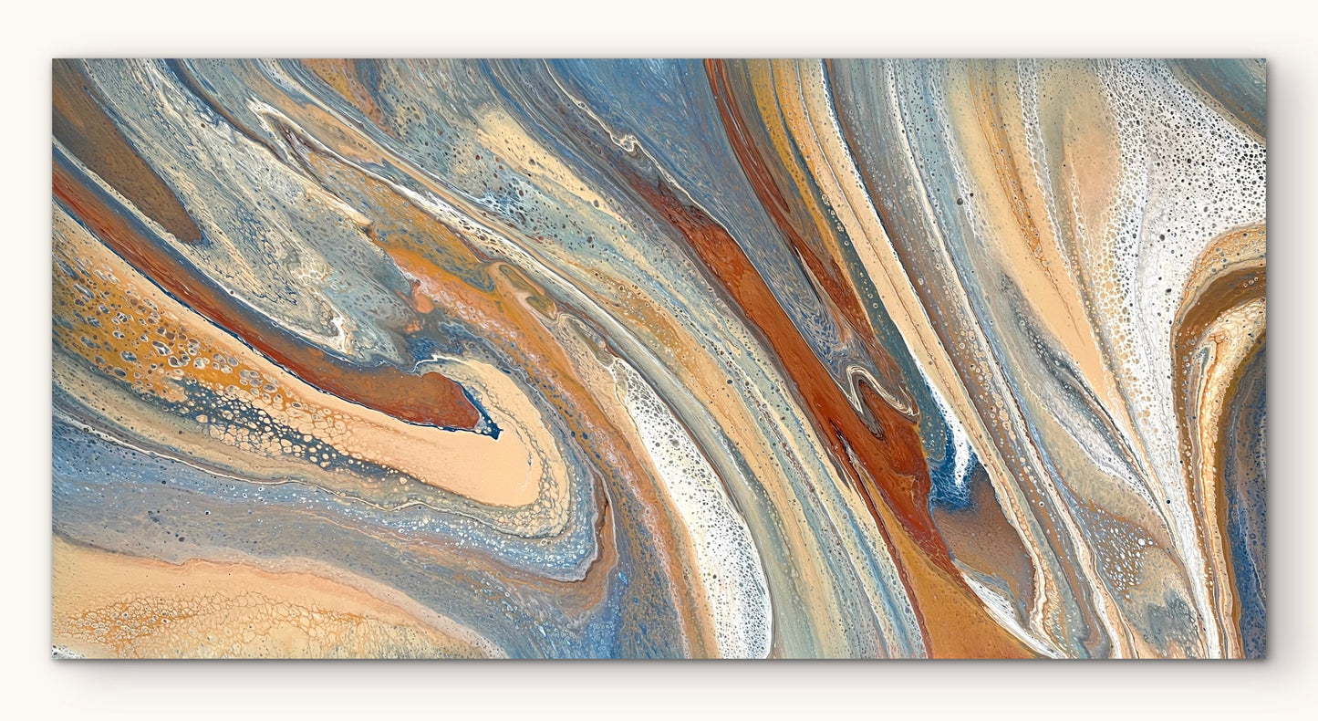 Sweeping Shores | Extra Large Original Abstract Painting 183x91.5cm by Angela Roskell