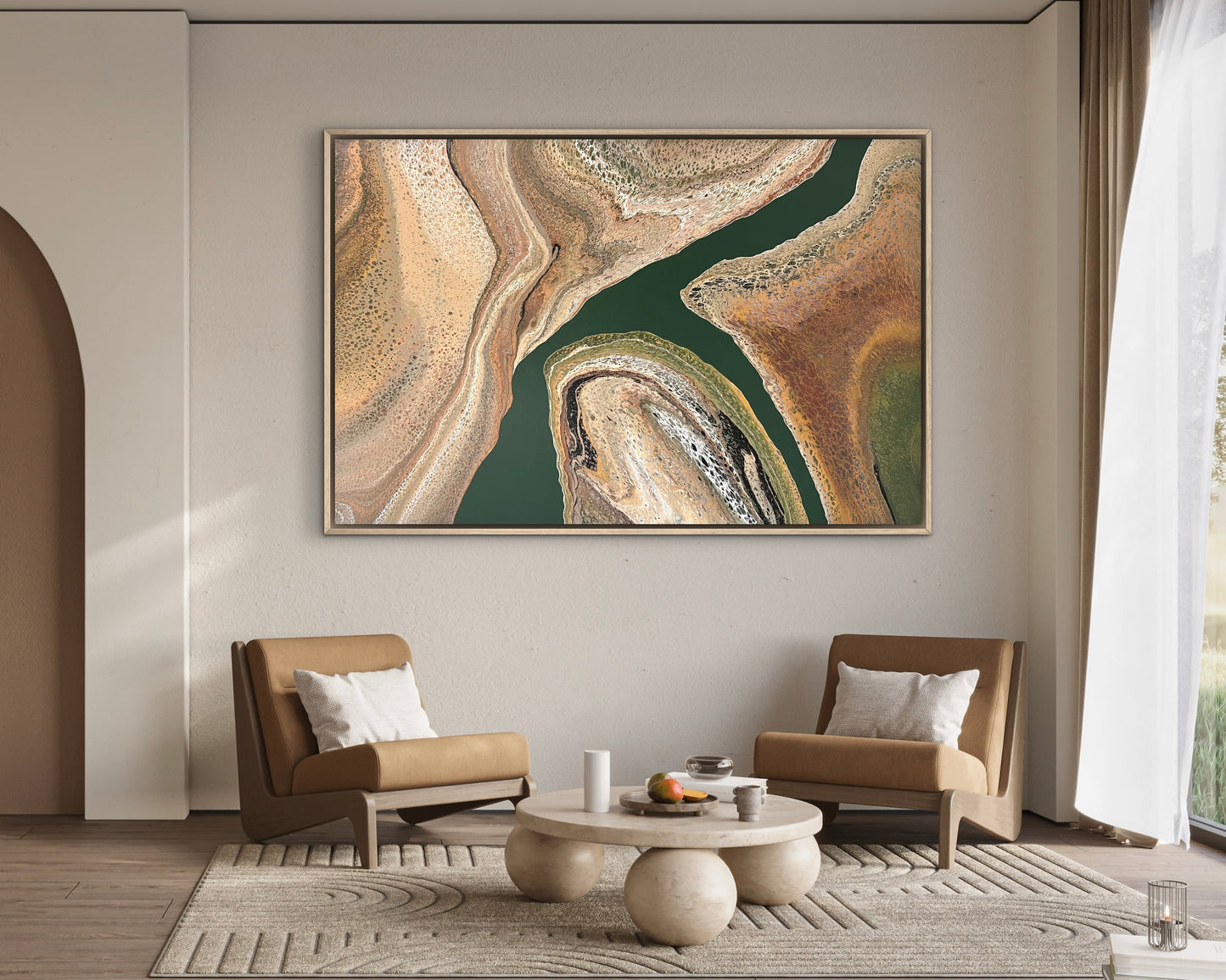 Mineral Crossing | 152x101.5cm Extra Large Original Abstract Painting