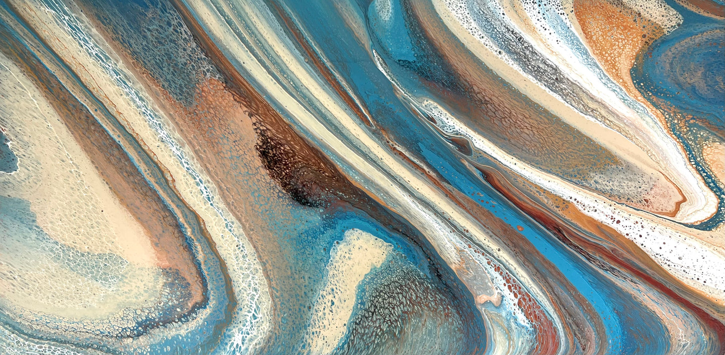 Tidal Drift | Extra Large Original Abstract Painting 183x91.5cm by Angela Roskell