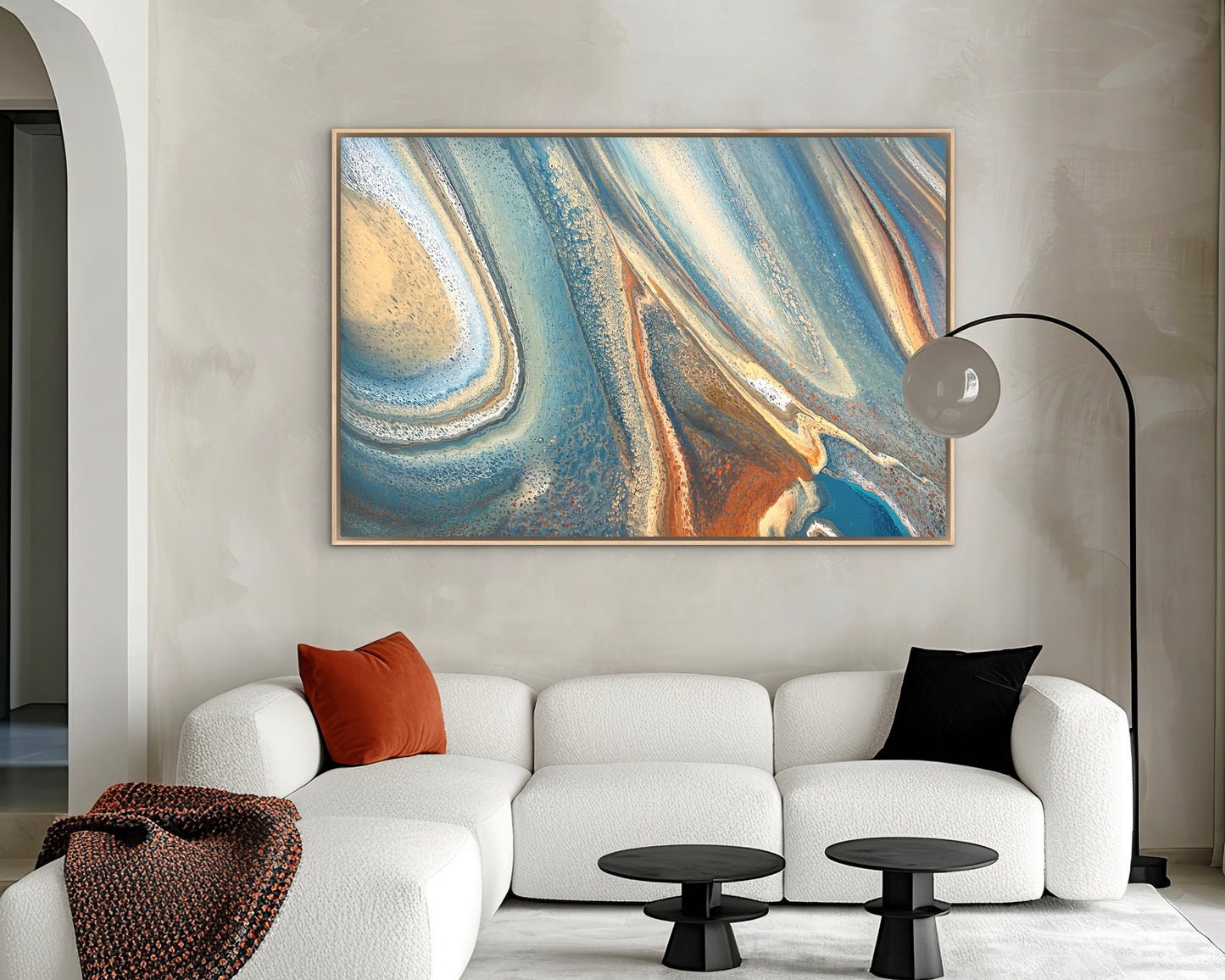 Shoreline Harmony | 152x101.5cm Original Abstract Painting