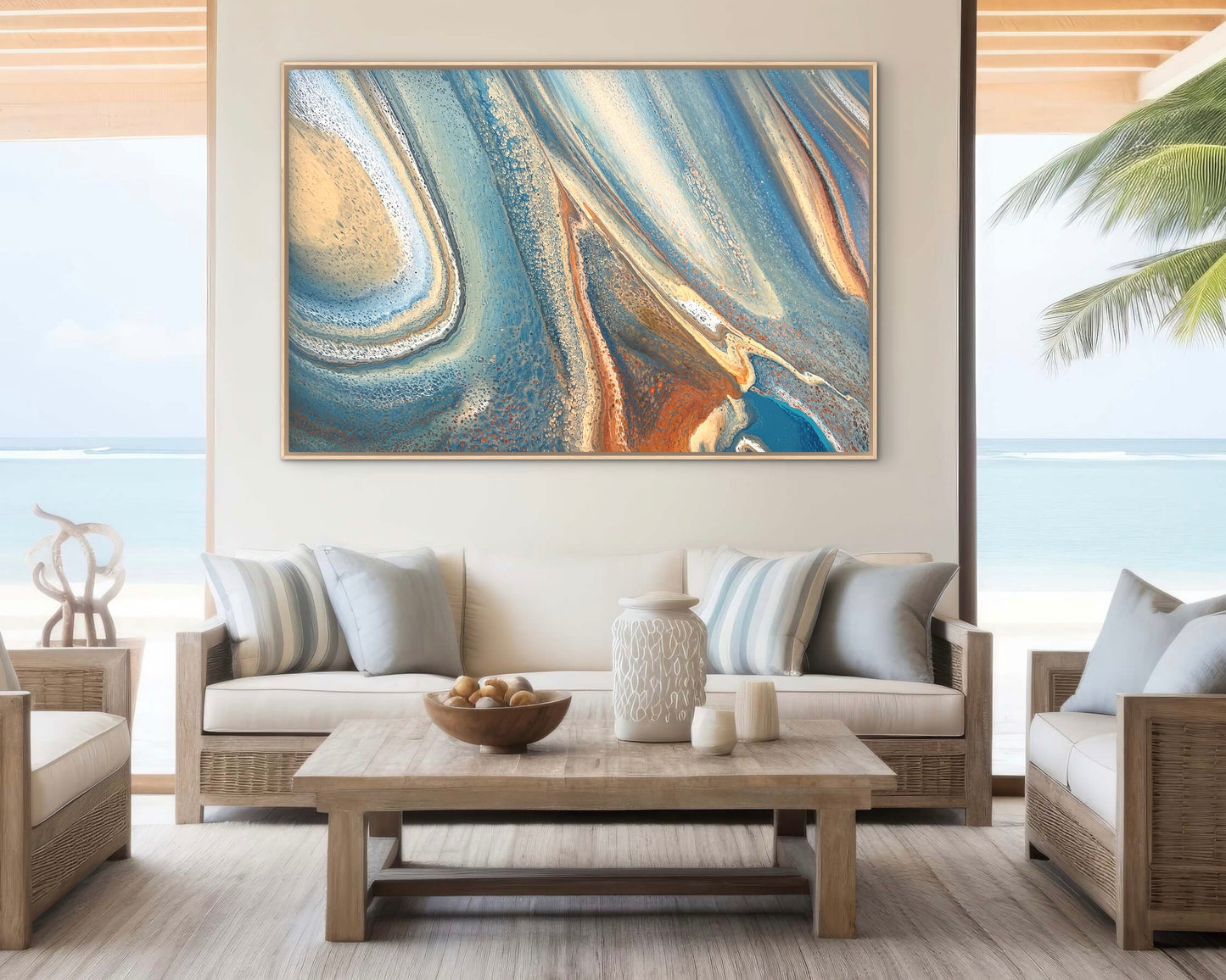 Shoreline Harmony | 152x101.5cm Original Abstract Painting