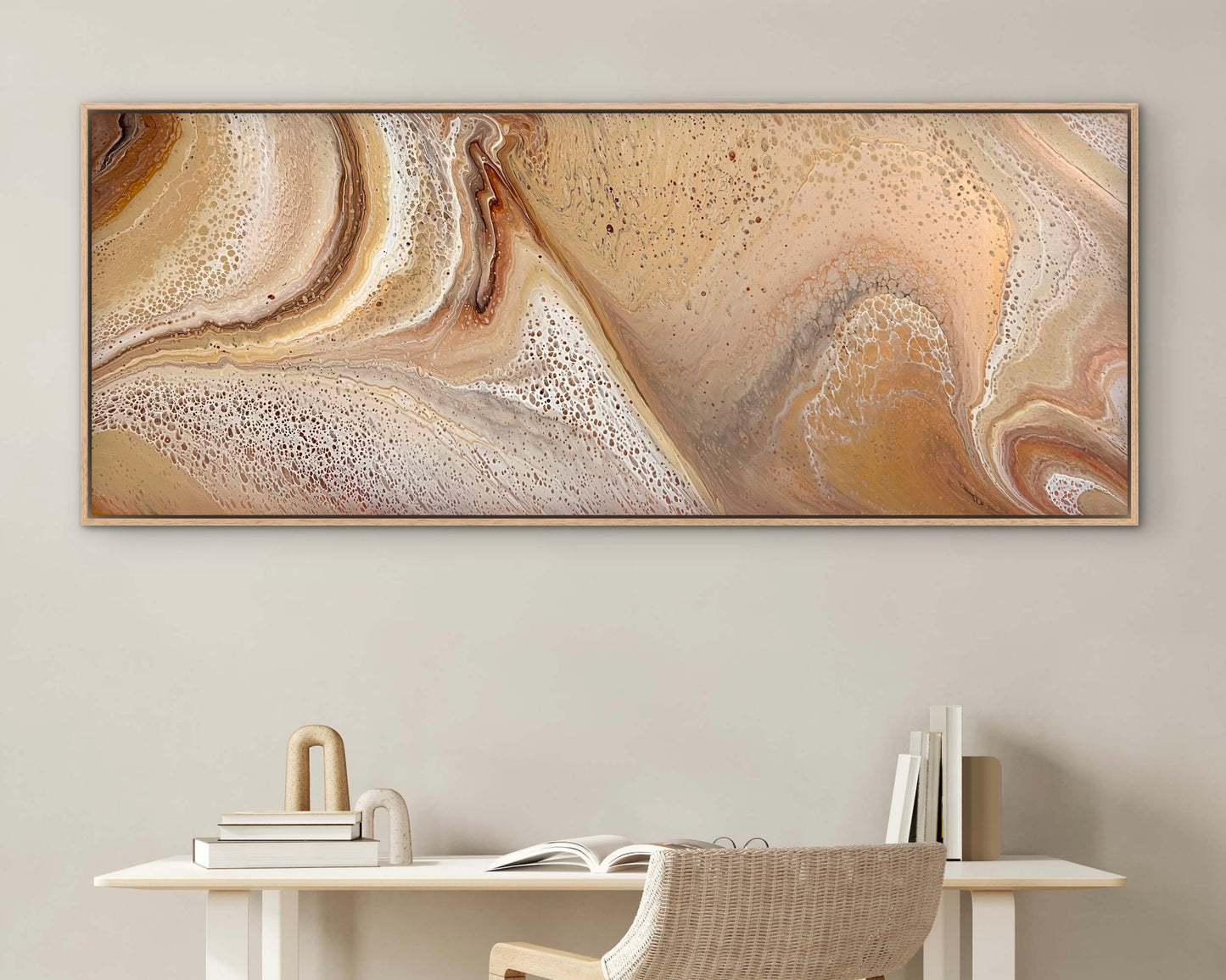 Sunset Dunes | 152x61.5cm Original Abstract Painting by Angela Roskell