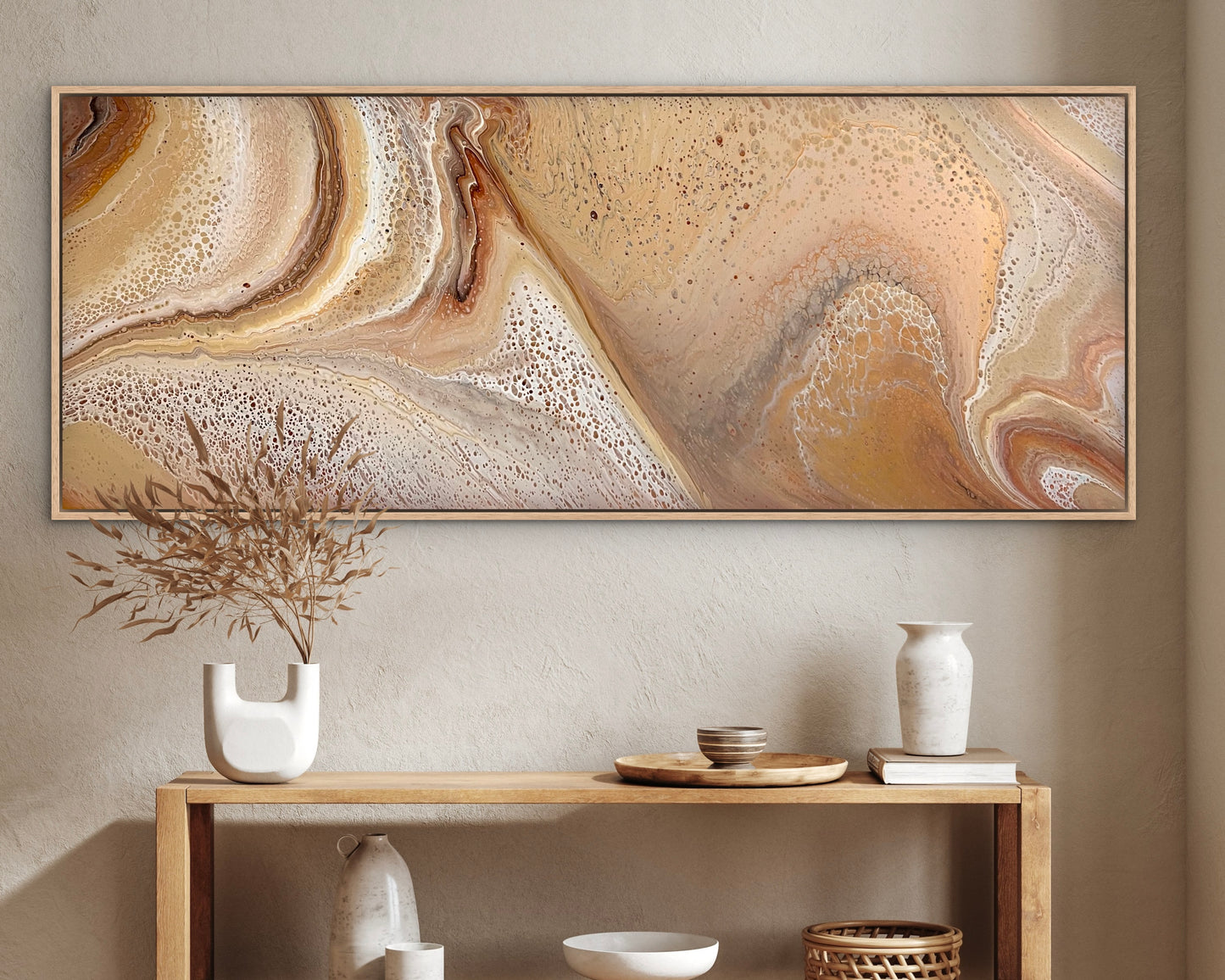 Sunset Dunes | 152x61.5cm Original Abstract Painting by Angela Roskell