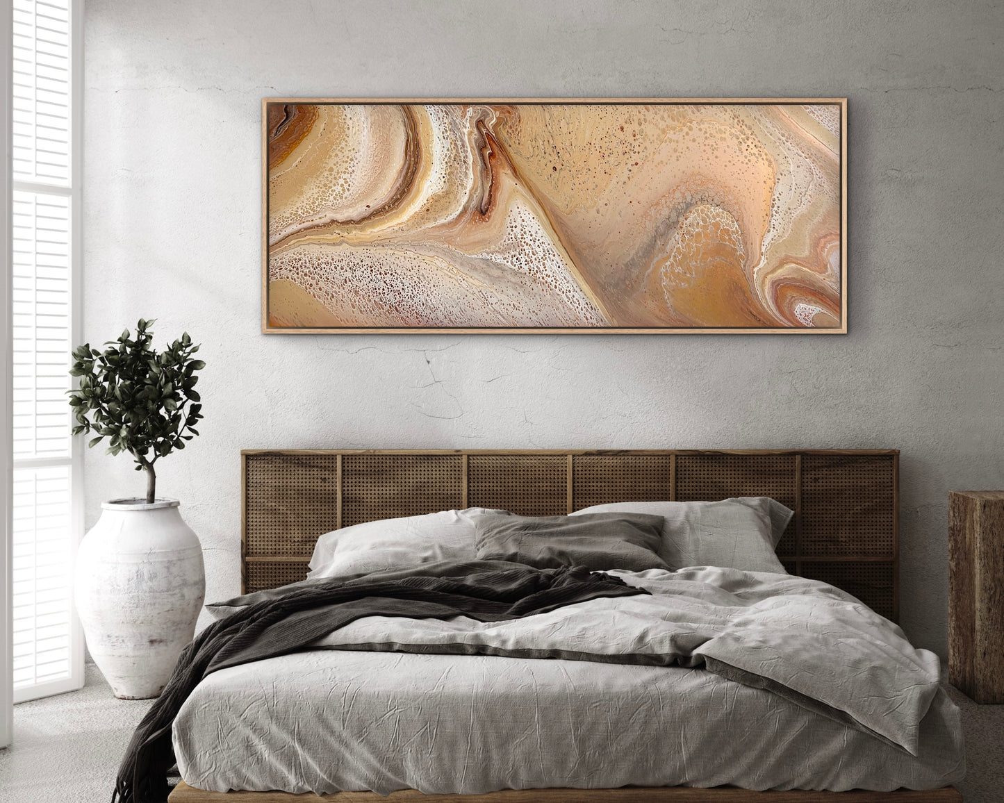 Sunset Dunes | 152x61.5cm Original Abstract Painting by Angela Roskell