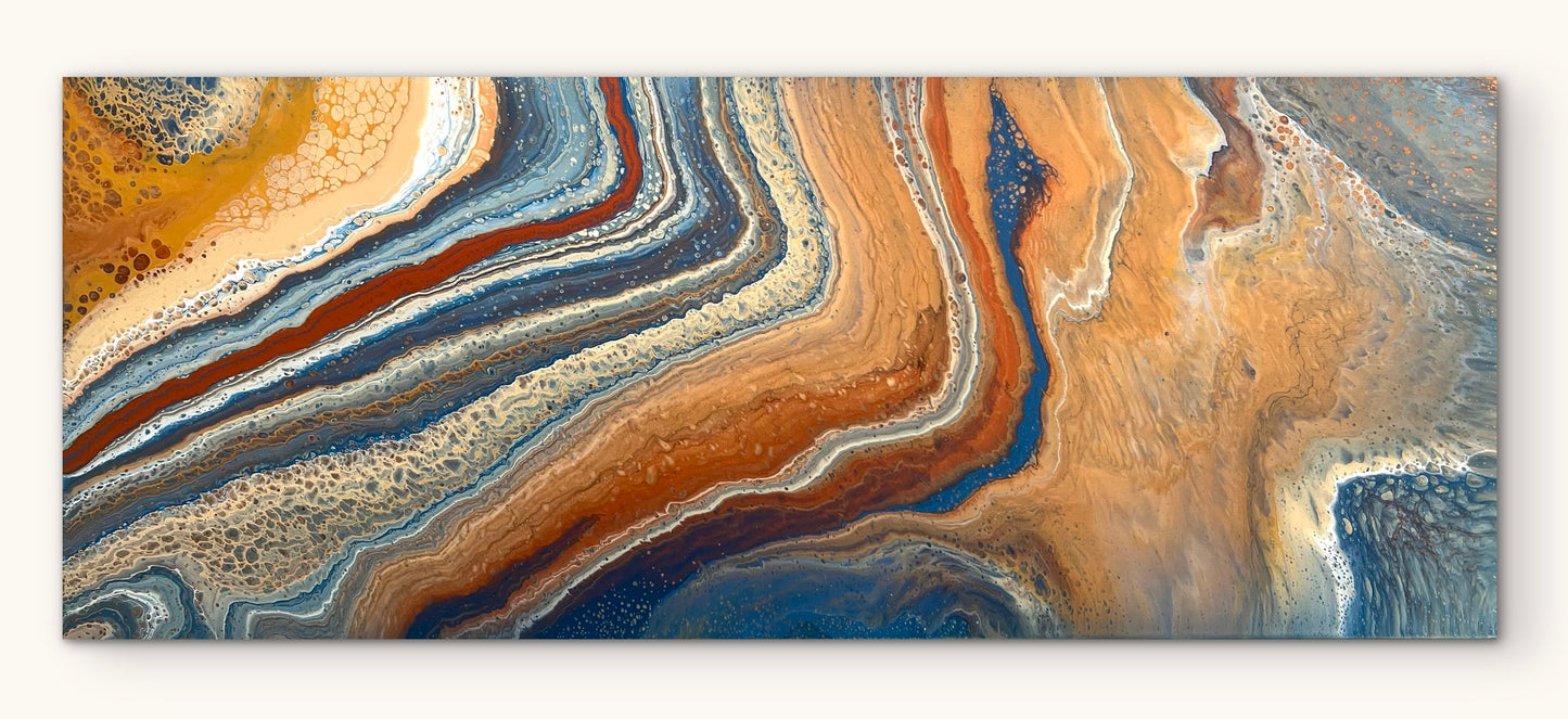 Western Peninsula | 152x61.5cm Original Abstract Painting by Angela Roskell