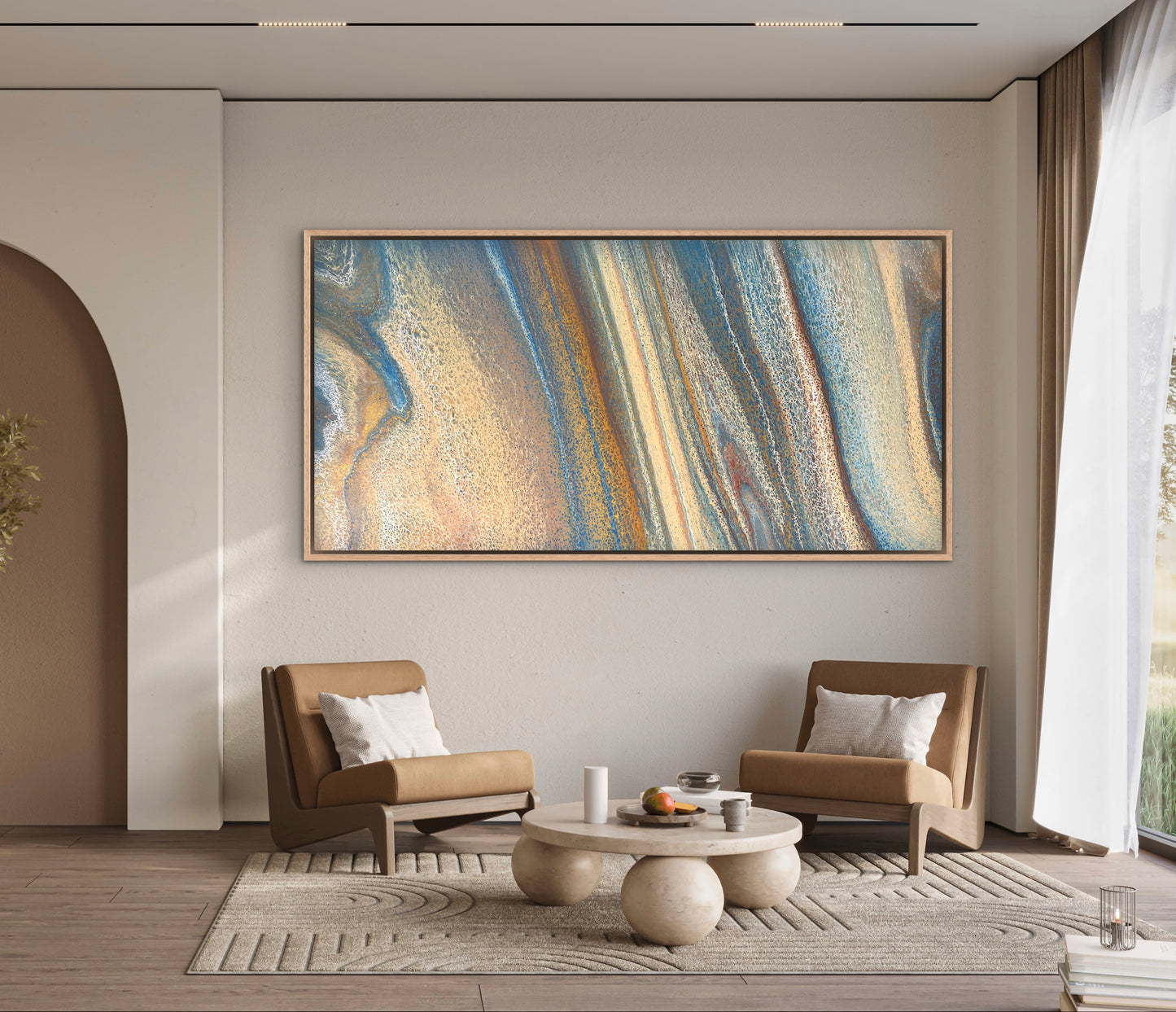 Mineral Sands | Extra Large Original Abstract Painting 183x91.5cm by Angela Roskell