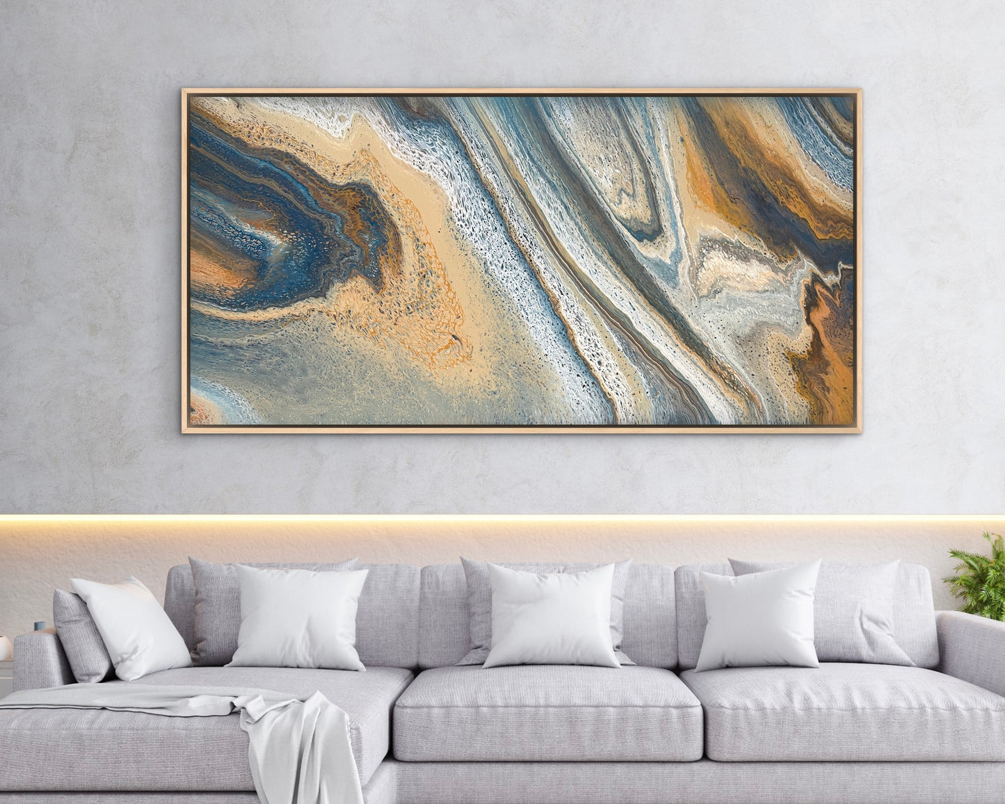 Shifting Light | Extra Large Original Abstract Painting 183x91.5cm by Angela Roskell