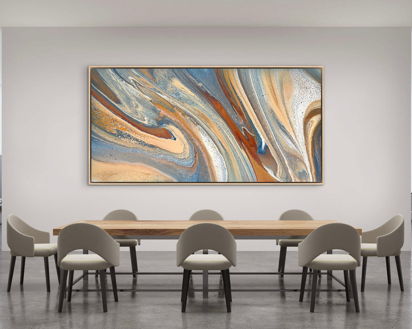 Sweeping Shores | Extra Large Original Abstract Painting 183x91.5cm by Angela Roskell