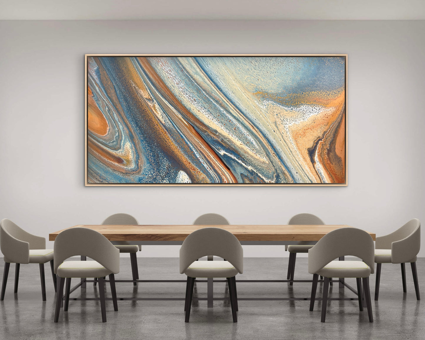 Tidal Divide | Extra Large Original Abstract Painting 183x91.5cm by Angela Roskell