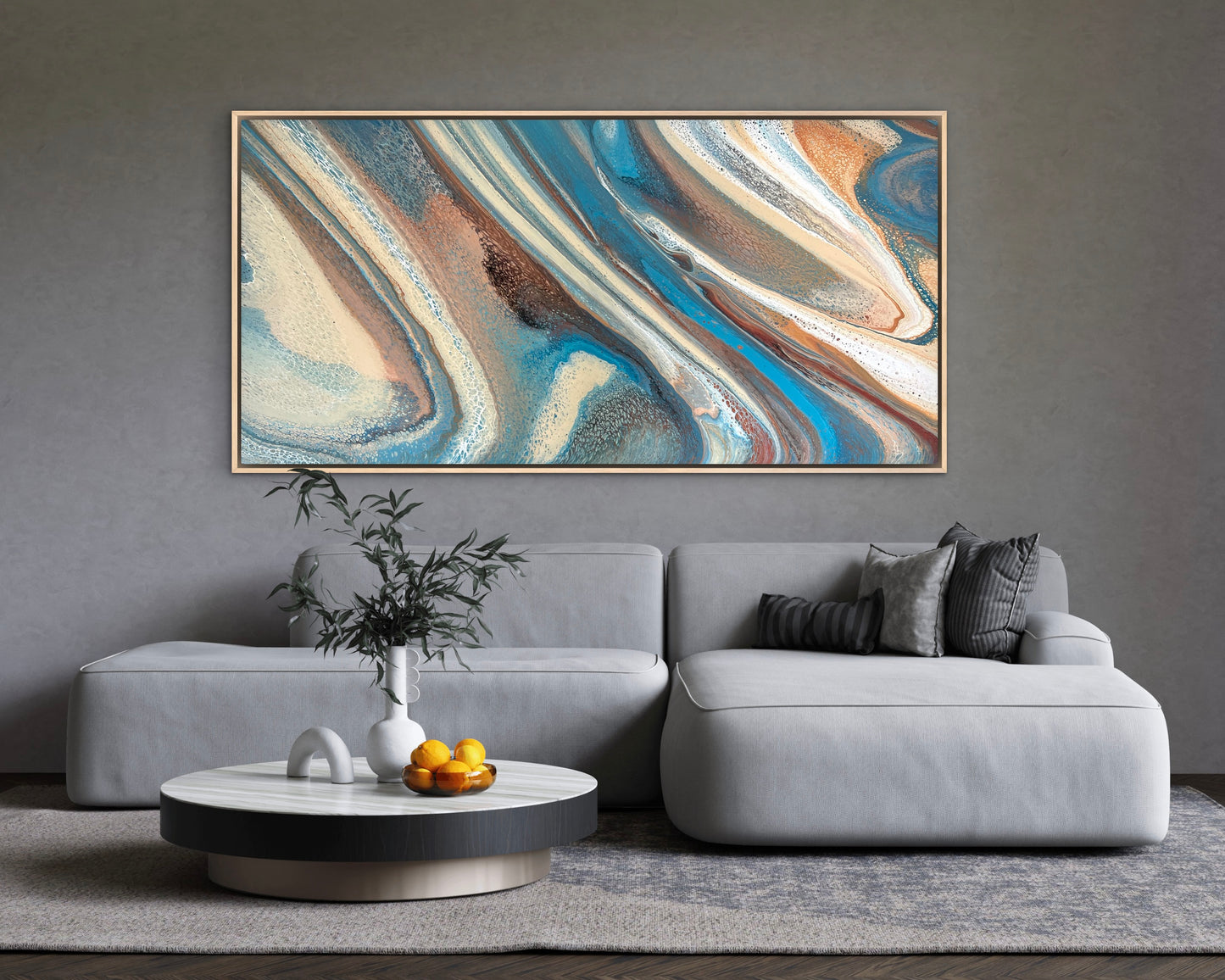 Tidal Drift | Extra Large Original Abstract Painting 183x91.5cm by Angela Roskell