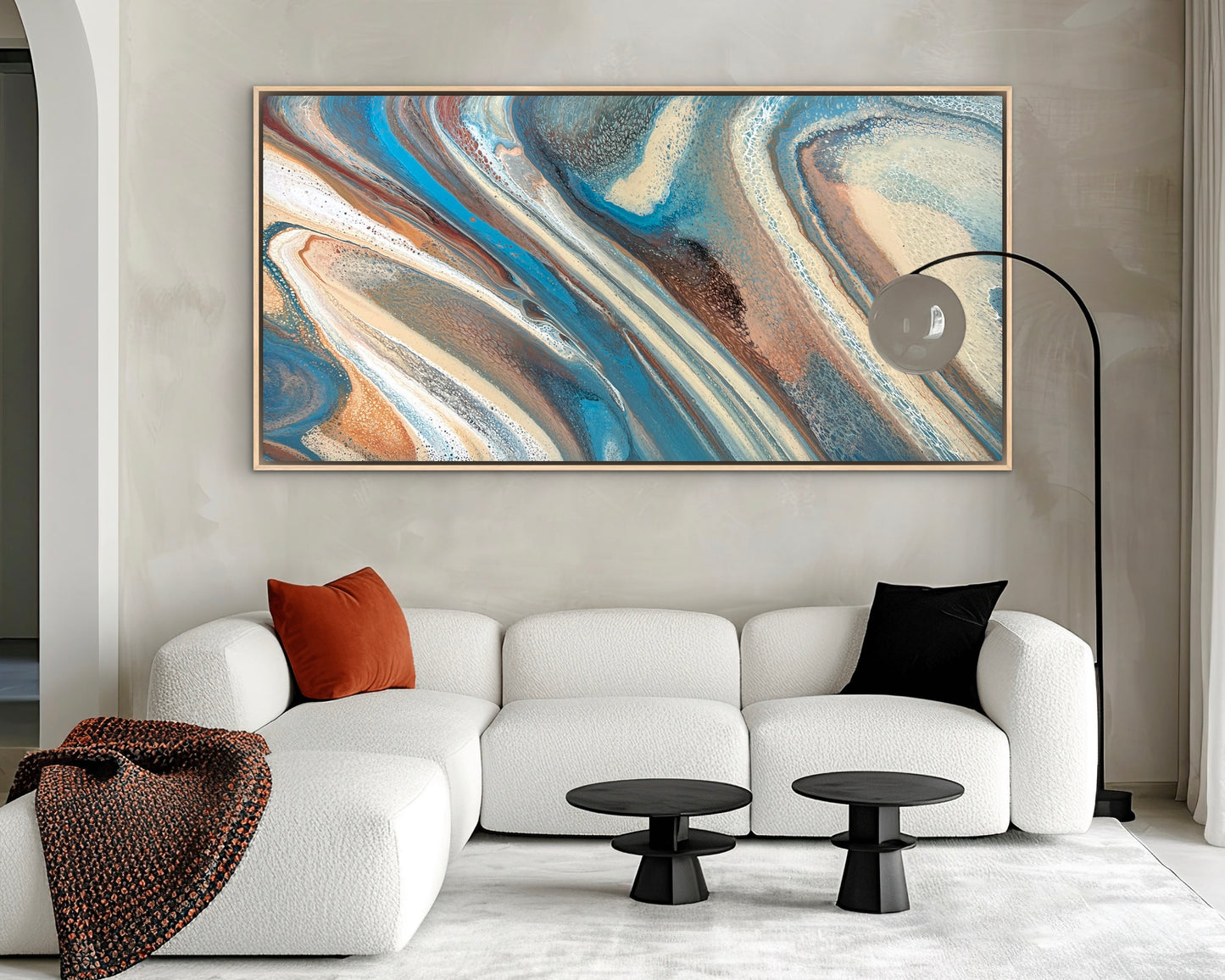 Tidal Drift | Extra Large Original Abstract Painting 183x91.5cm by Angela Roskell