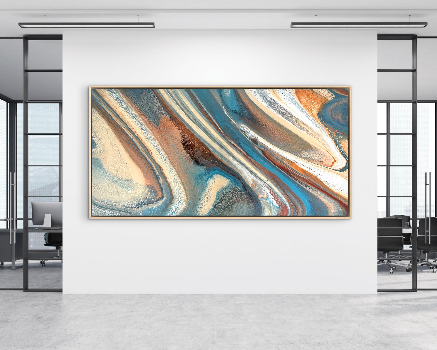 Tidal Drift | Extra Large Original Abstract Painting 183x91.5cm by Angela Roskell