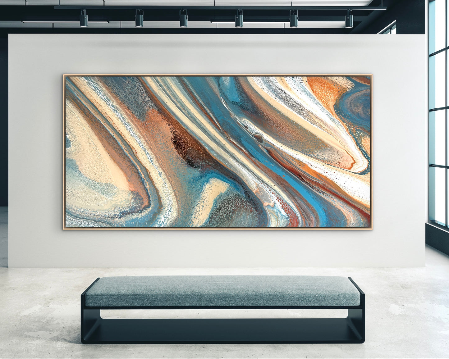 Tidal Drift | Extra Large Original Abstract Painting 183x91.5cm by Angela Roskell