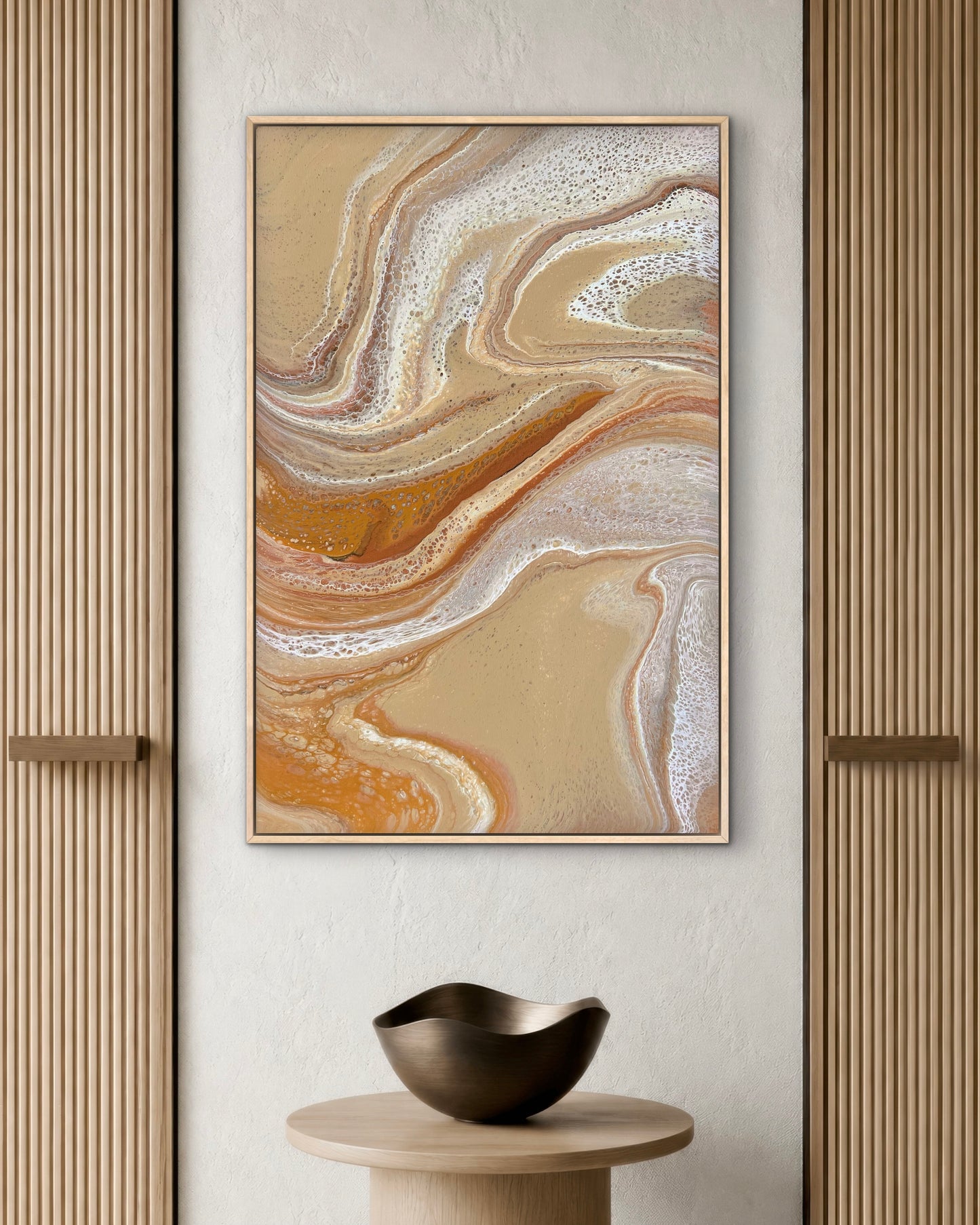 Weathered Terrain | 91.5cmx62cmx2cm Original Abstract Painting by Angela Roskell