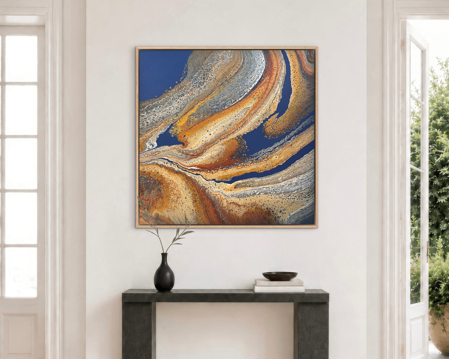 Ember Shores | 92x92cm Original Artwork by Angela Roskell