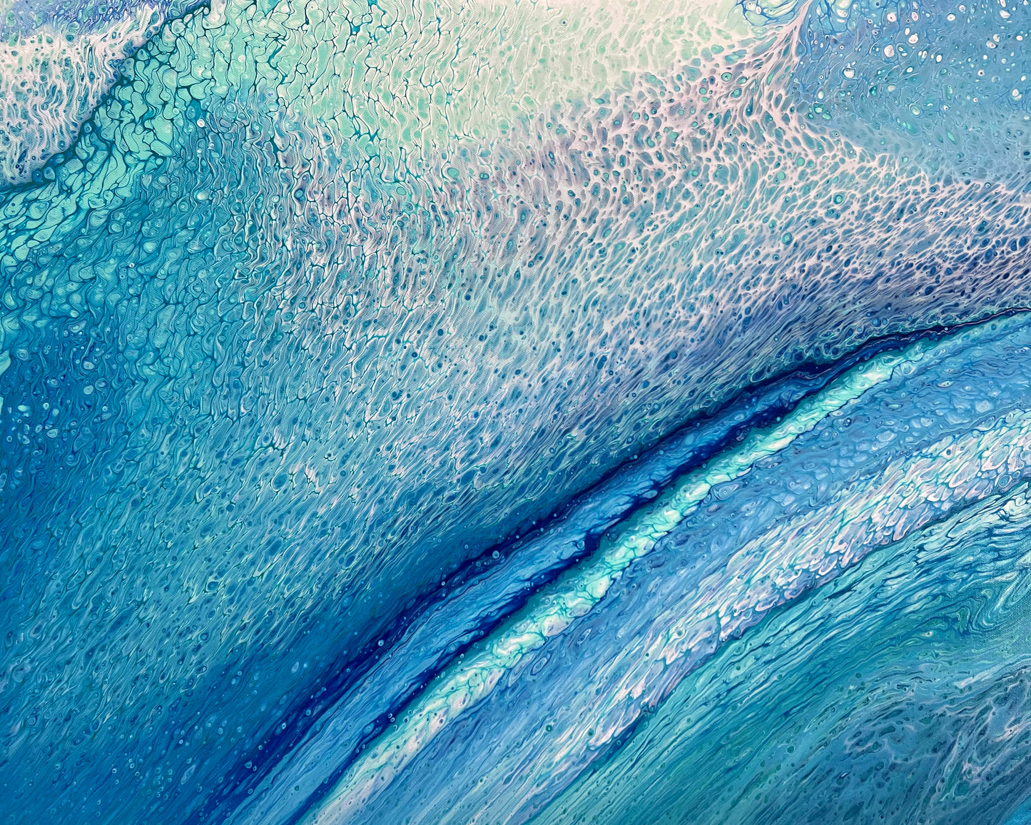 Serene Drift | 152x61.5cm Original Abstract Painting by Angela Roskell