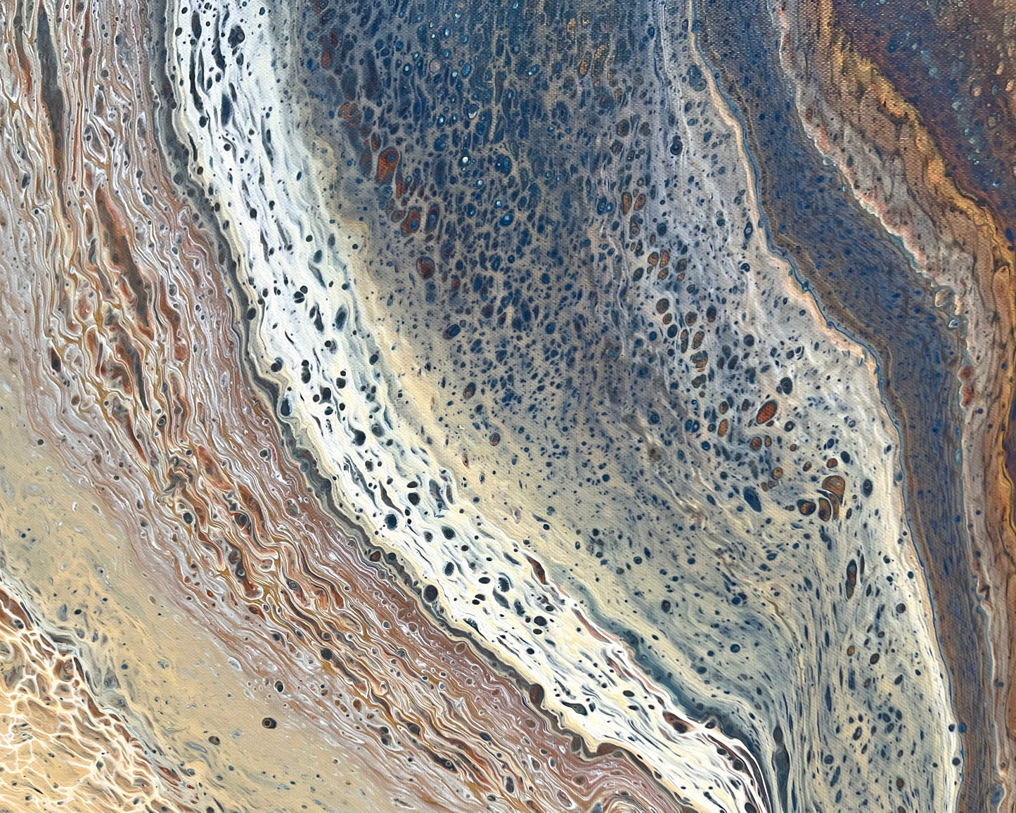 Ember Shore | 152x61.5cm Original Abstract Painting by Angela Roskell