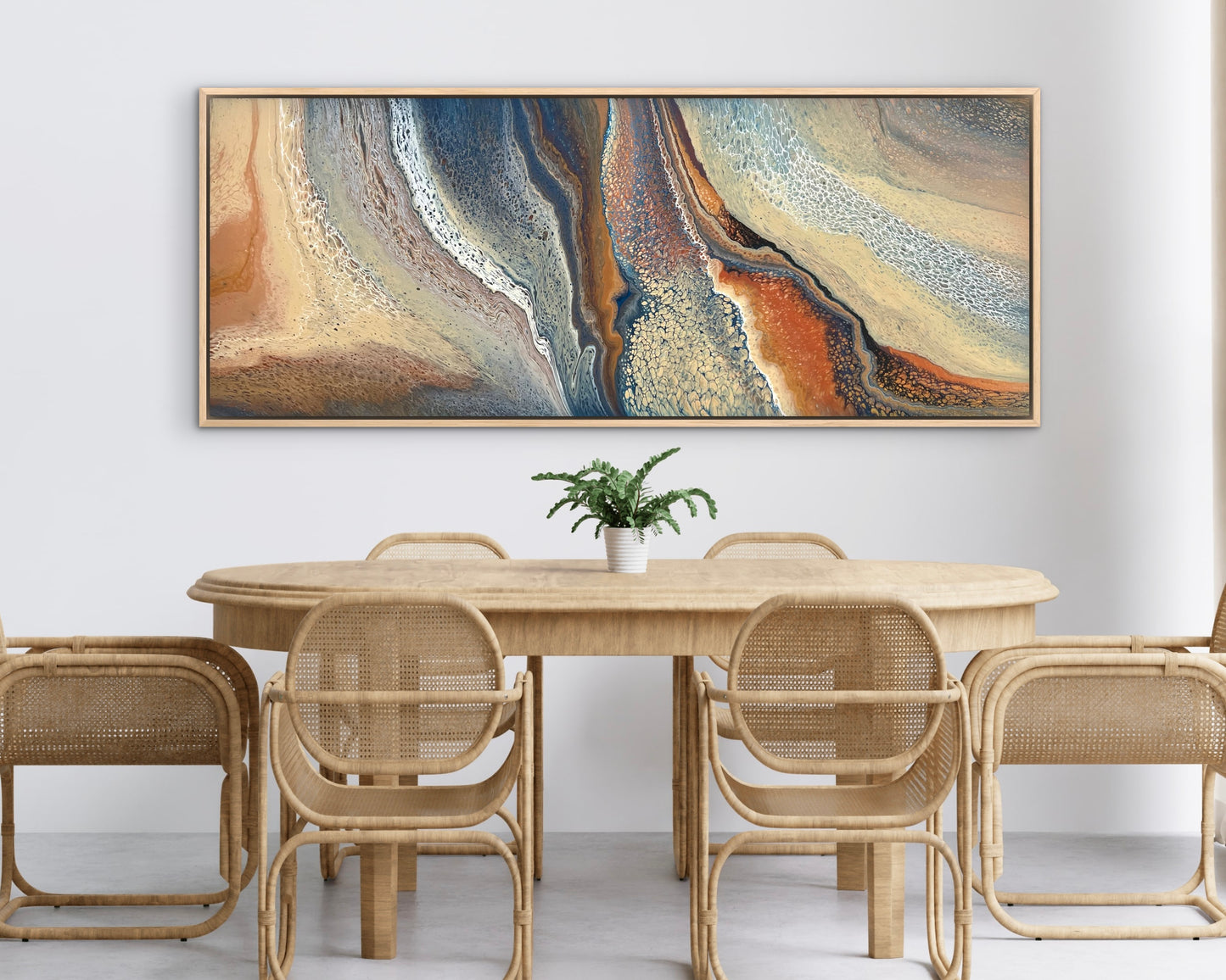 Ember Shore | 152x61.5cm Original Abstract Painting by Angela Roskell