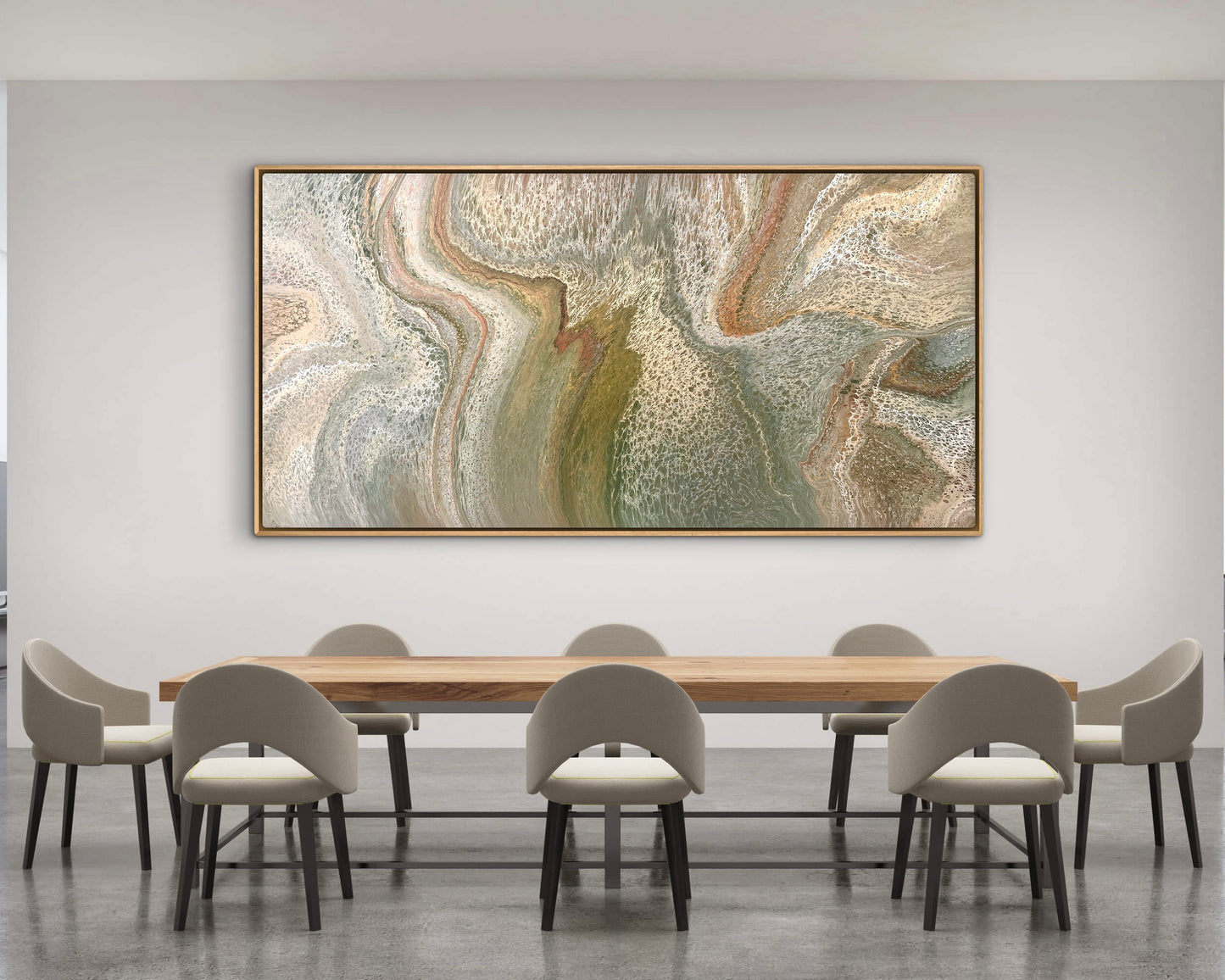 Unfolding Terrain | 203x101.5cm Original Abstract Statement Painting by Angela Roskell