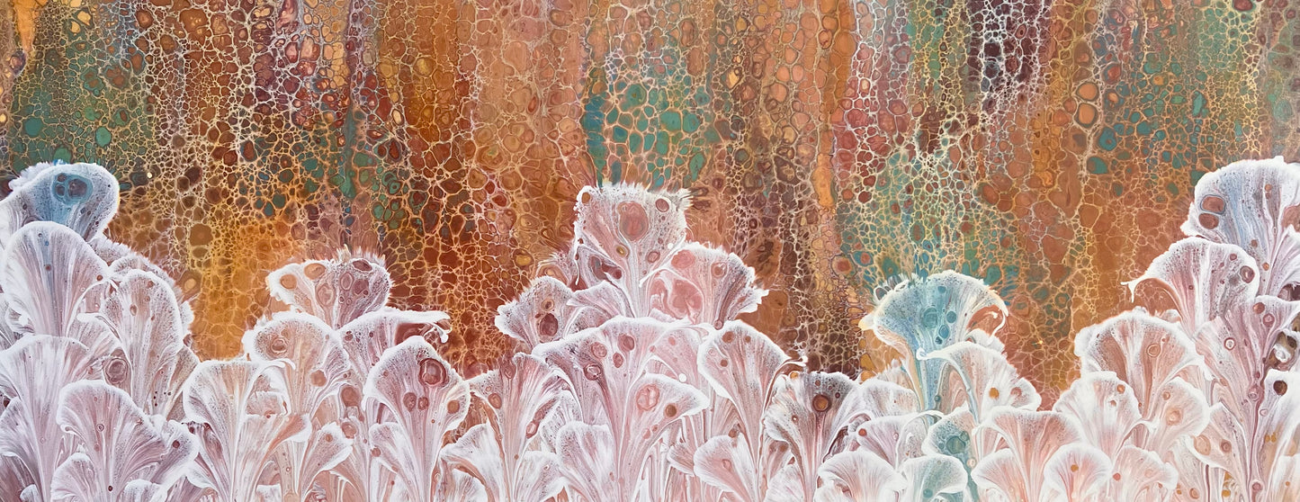 Autumn Valley | 152x61.5cm Extra Large Original Abstract Floral Painting