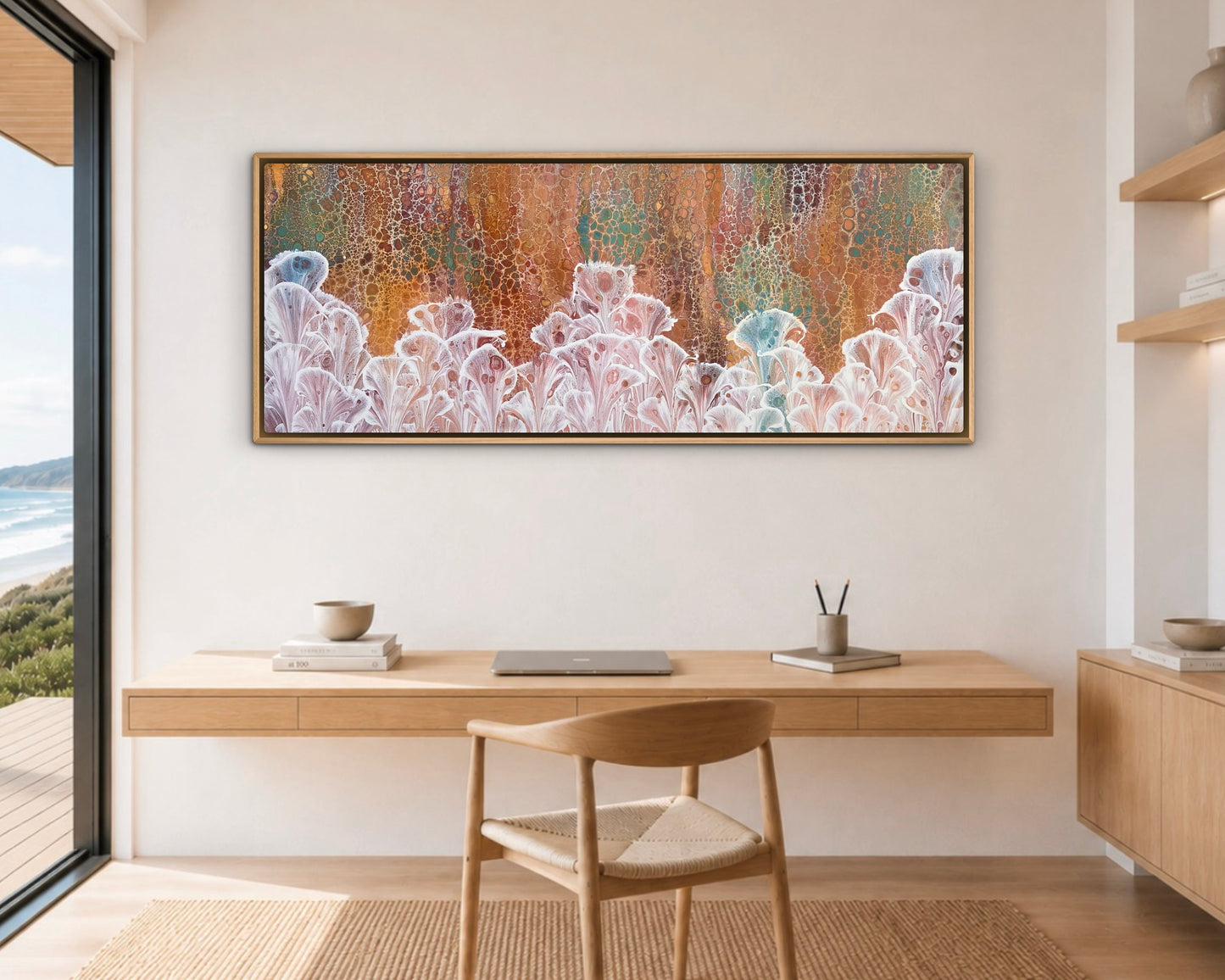 Autumn Valley | 152x61.5cm Extra Large Original Abstract Floral Painting