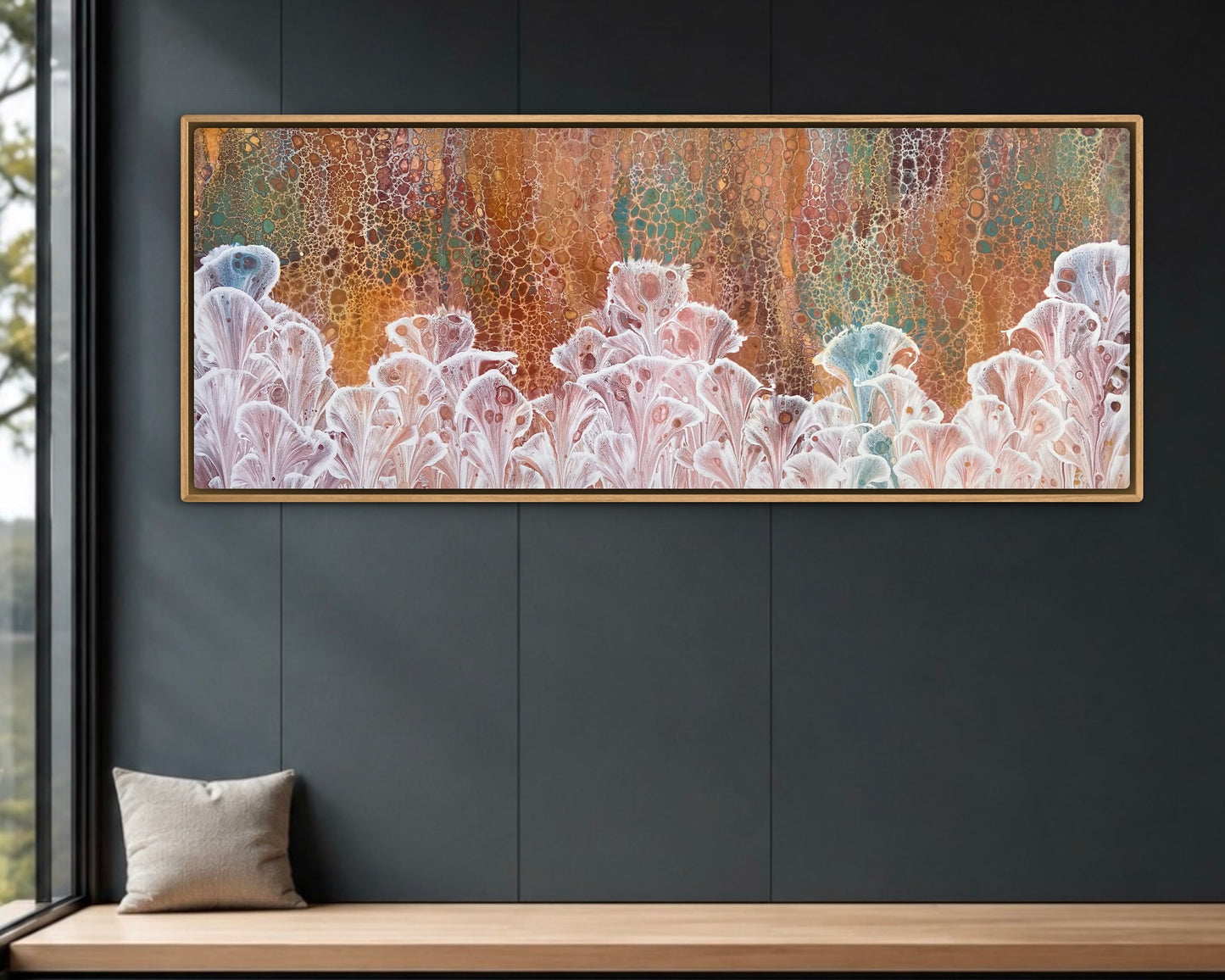 Autumn Valley | 152x61.5cm Extra Large Original Abstract Floral Painting