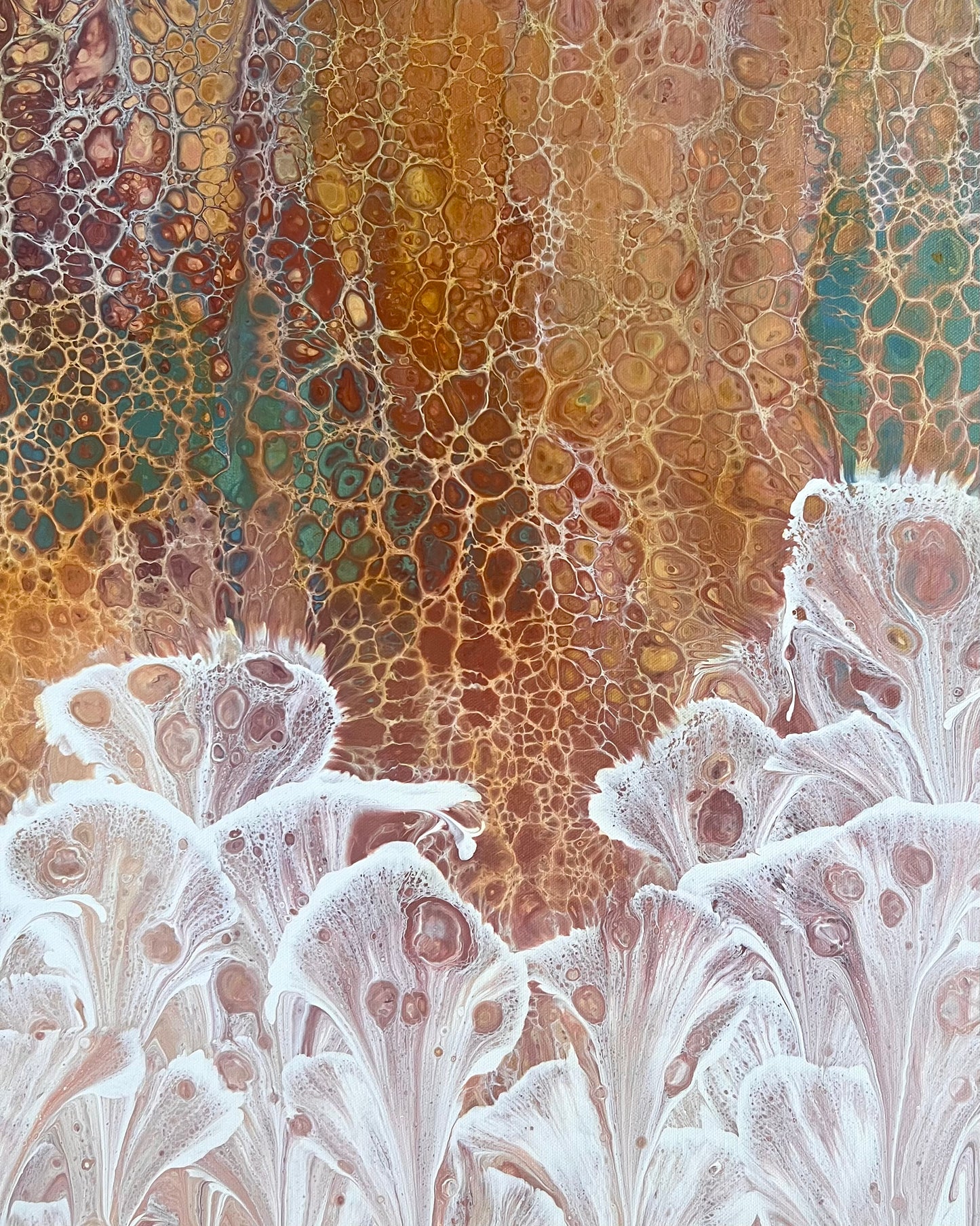 Autumn Valley | 152x61.5cm Extra Large Original Abstract Floral Painting