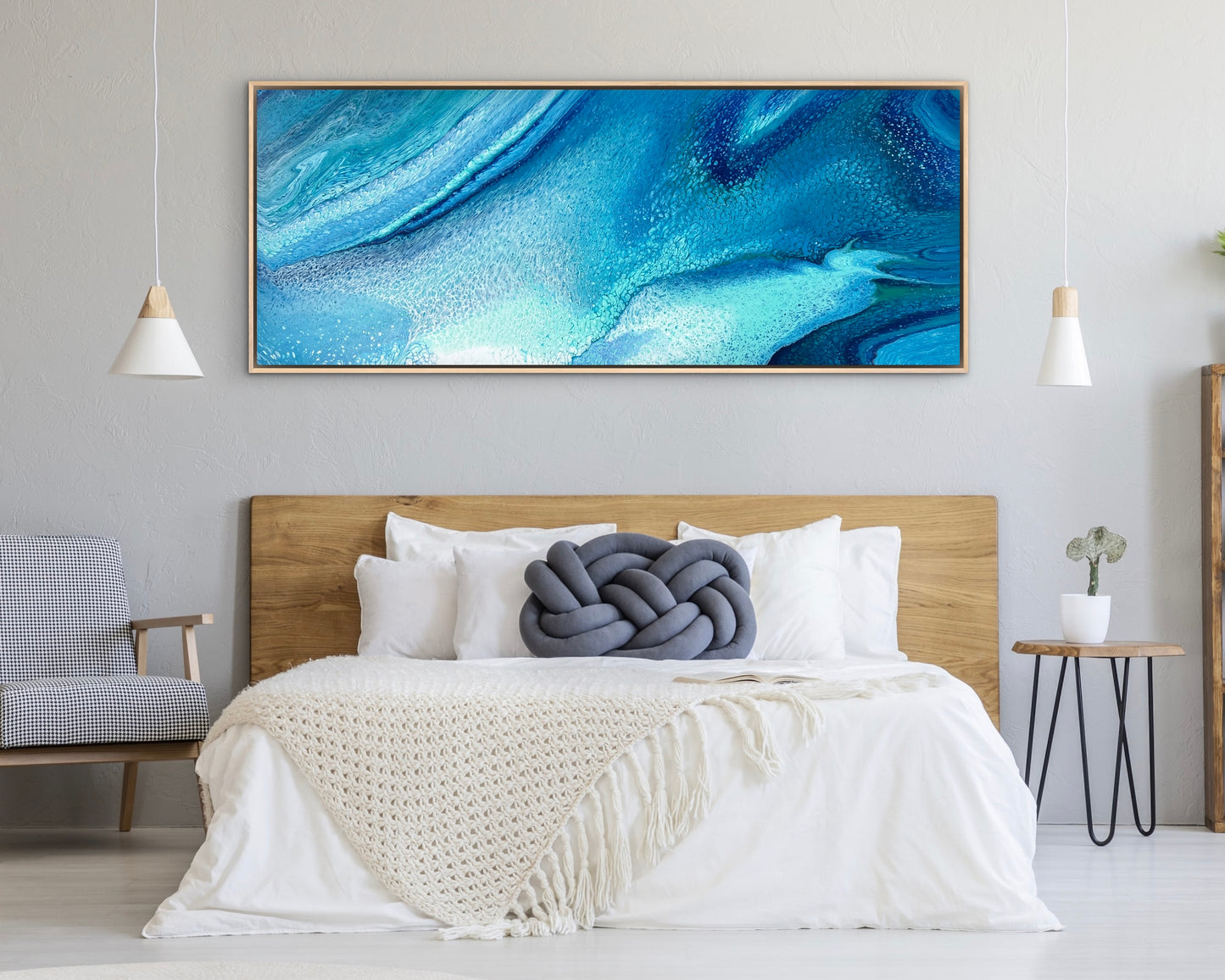Serene Drift | 152x61.5cm Original Abstract Painting by Angela Roskell