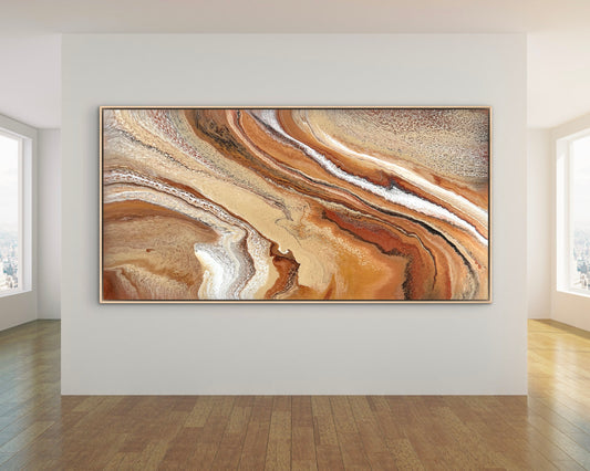 Shifting Earth | Extra Large Statement Original Painting 183x91.5cm by Angela Roskell