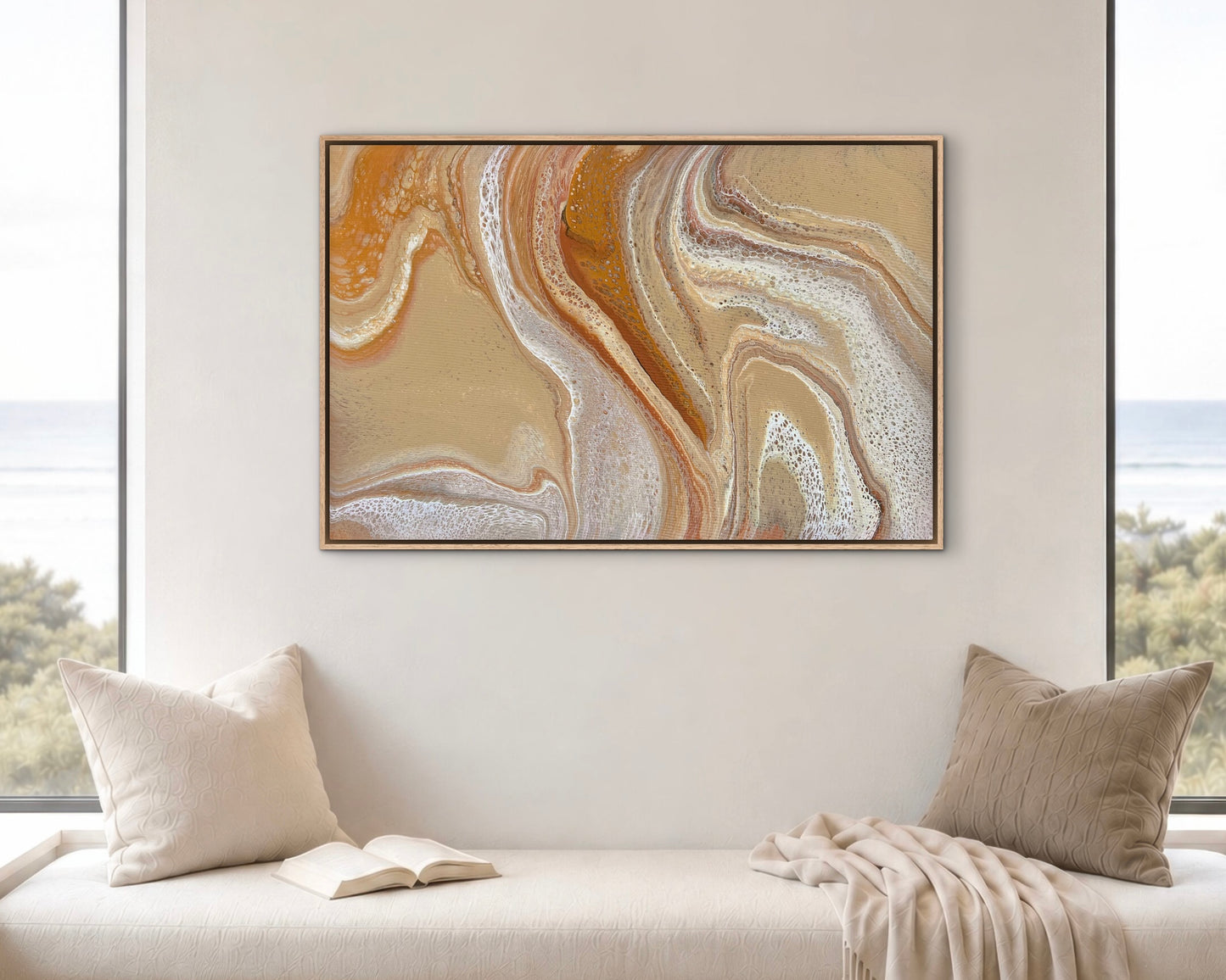 Weathered Terrain | 91.5cmx62cmx2cm Original Abstract Painting by Angela Roskell