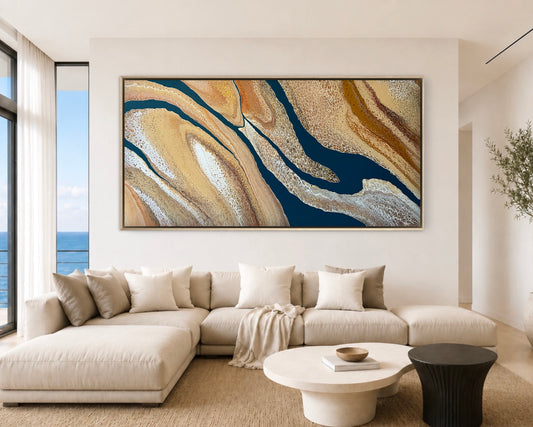 Land in Motion | 183x91.5cm Textured Original Abstract Painting