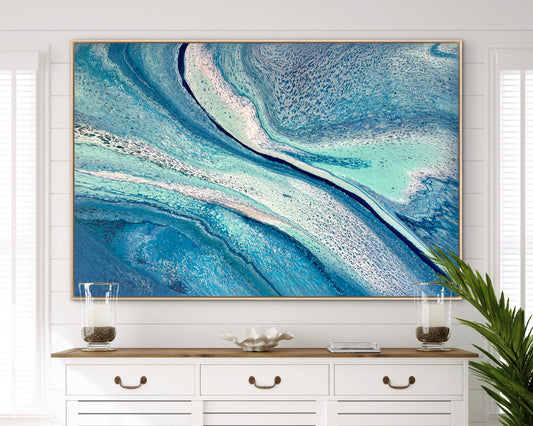 Aqua Drift | 152x101.5cm Original Abstract Painting