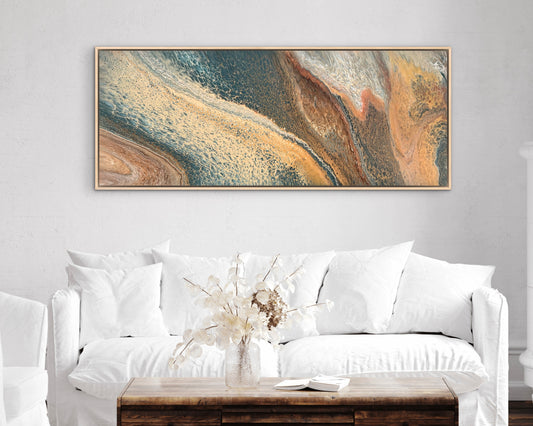 Nature's Rise | 152x61.5cm Original Abstract Painting by Angela Roskell