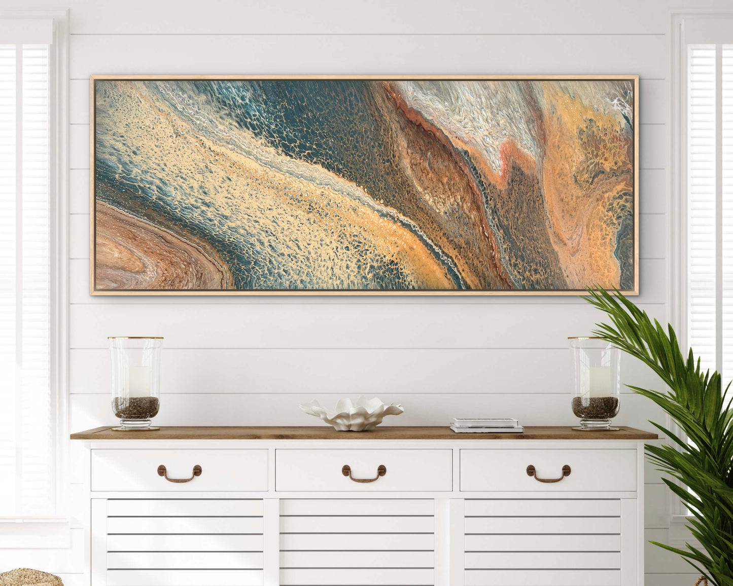 Nature's Rise | 152x61.5cm Original Abstract Painting by Angela Roskell