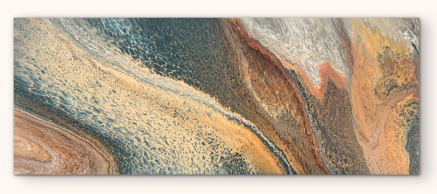 Nature's Rise | 152x61.5cm Original Abstract Painting by Angela Roskell