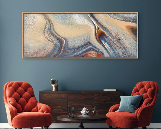 Shifting Plains | 152x61.5cm Original Abstract Painting by Angela Roskell