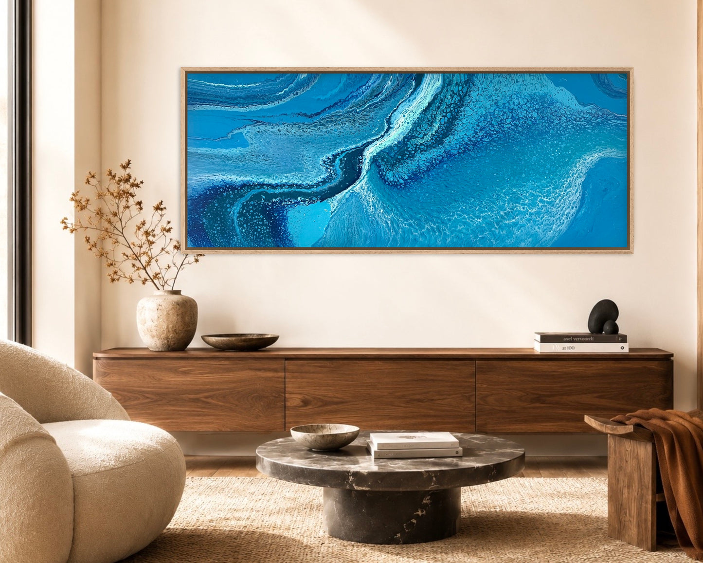 Ocean Sweep | 152x61.5cm Original Abstract Painting by Angela Roskell