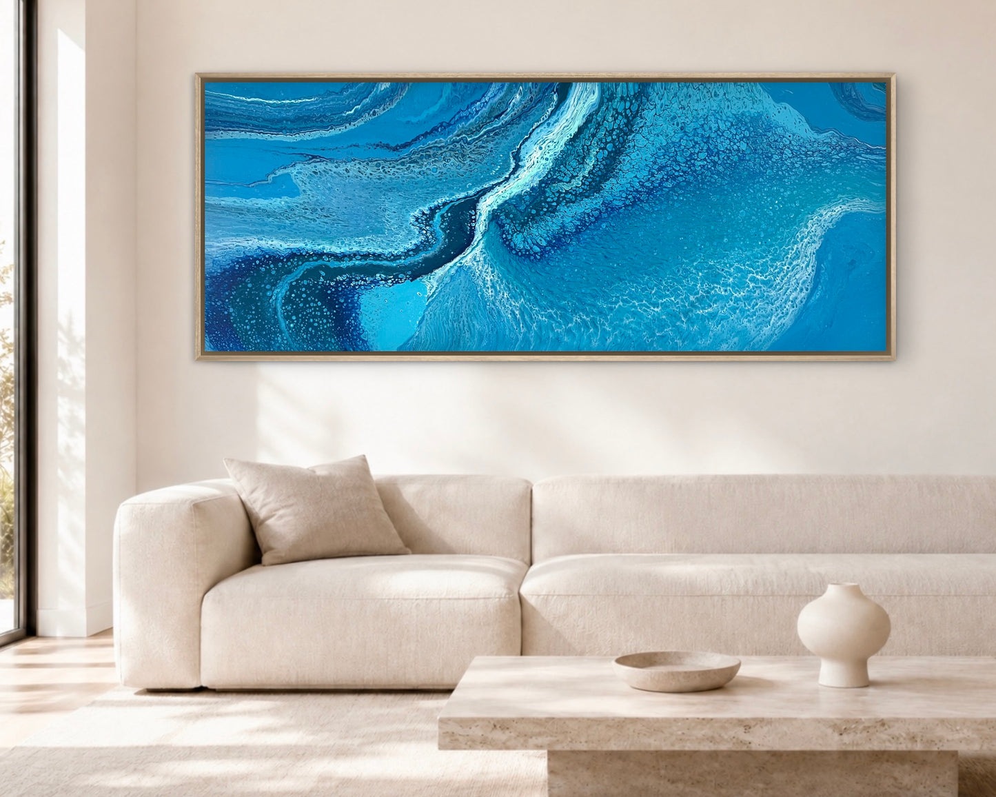 Ocean Sweep | 152x61.5cm Original Abstract Painting by Angela Roskell
