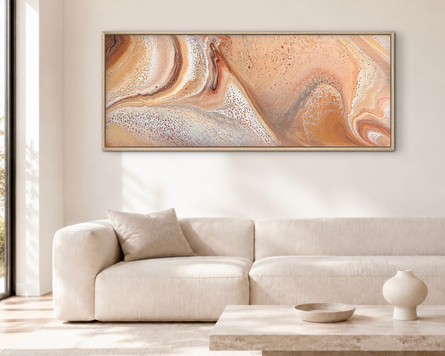 Sunset Dunes | 152x61.5cm Original Abstract Painting by Angela Roskell