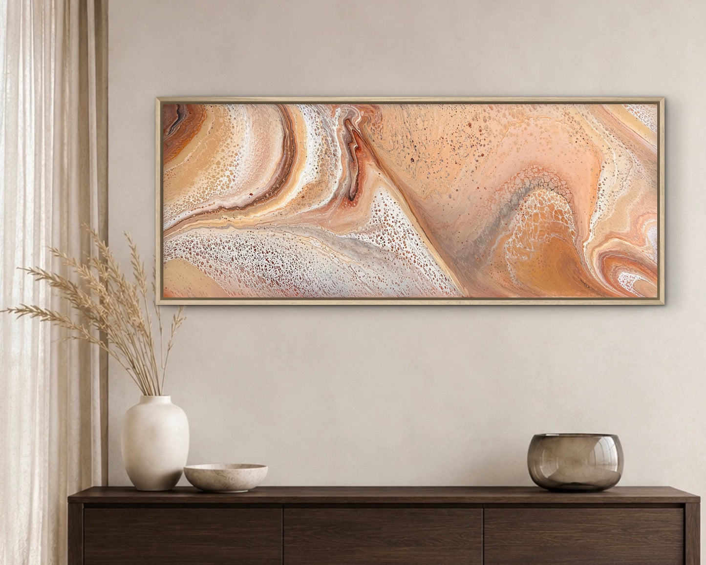 Sunset Dunes | 152x61.5cm Original Abstract Painting by Angela Roskell